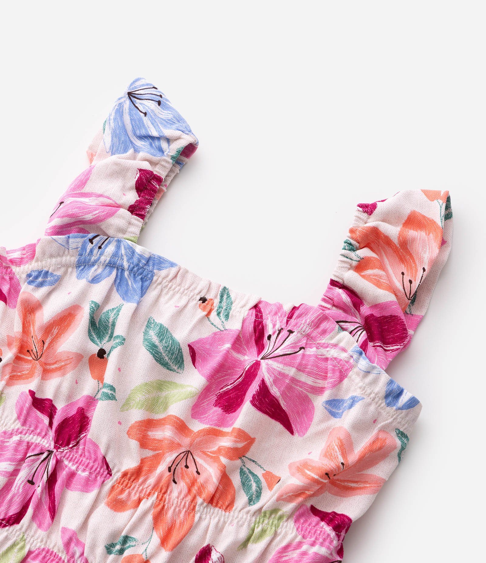 Blusa Infantil Com Alcinha e Estampa Floral - Tam 5 a 14 Anos Multicores 5