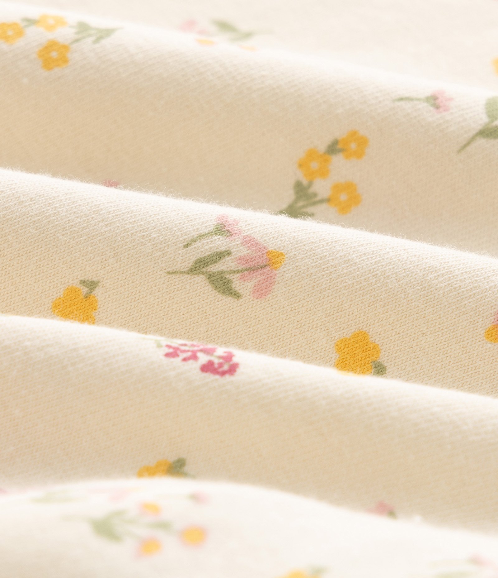 Body Infantil com Gola Boneca e Estampa Floral – Tam 0 a 18 Meses Bege Claro 4