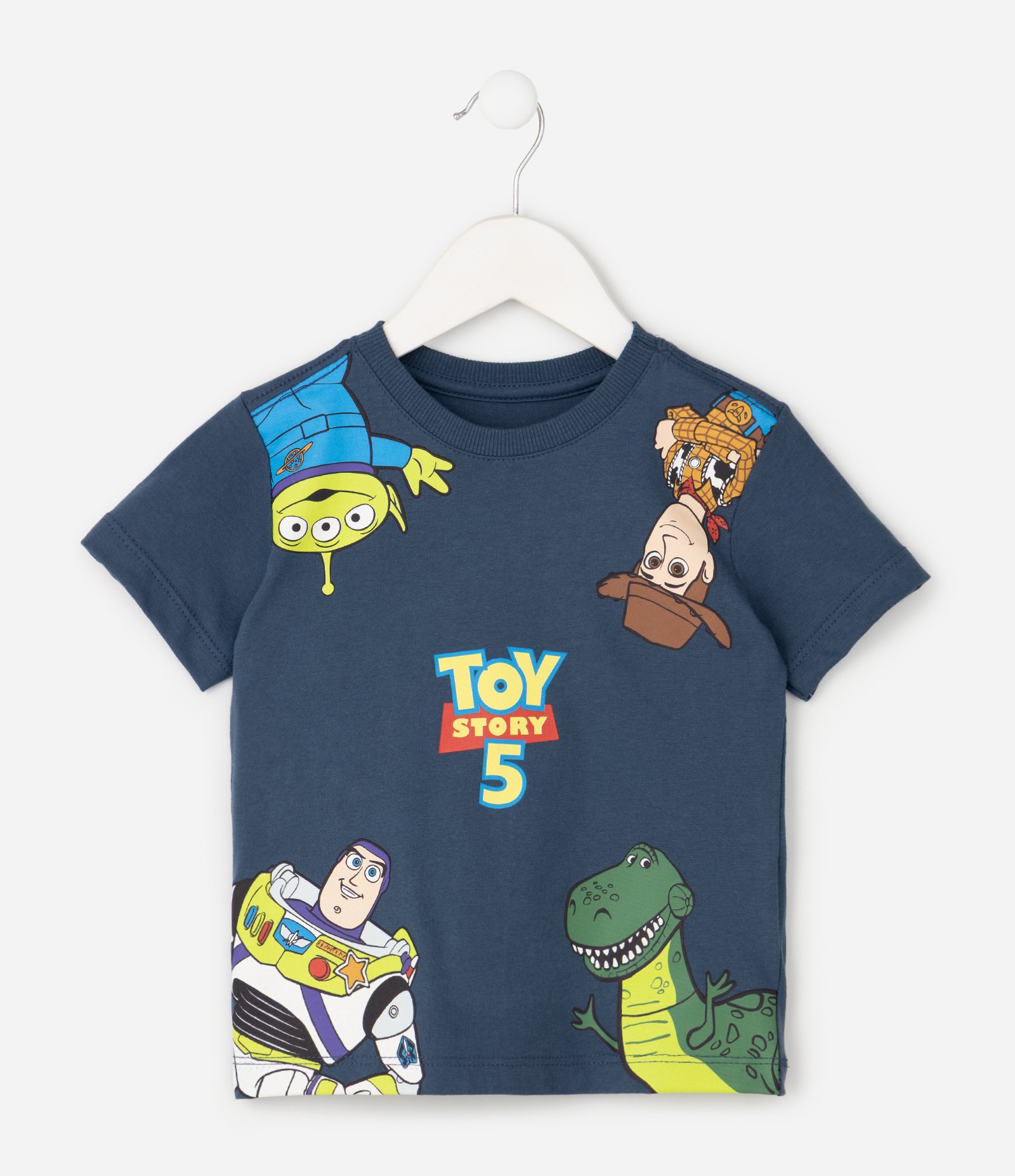 Camiseta Infantil em Algodão com Estampa Toy Story – Tam 2 a 6 Anos Azul Marinho 2