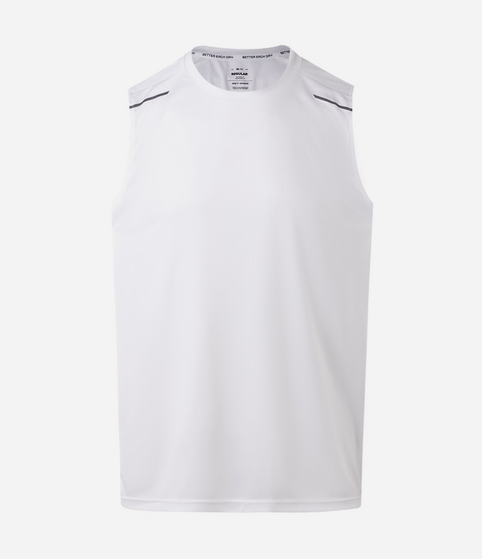 Regata Esportiva Regular com Tecnologia Dry Branco 1