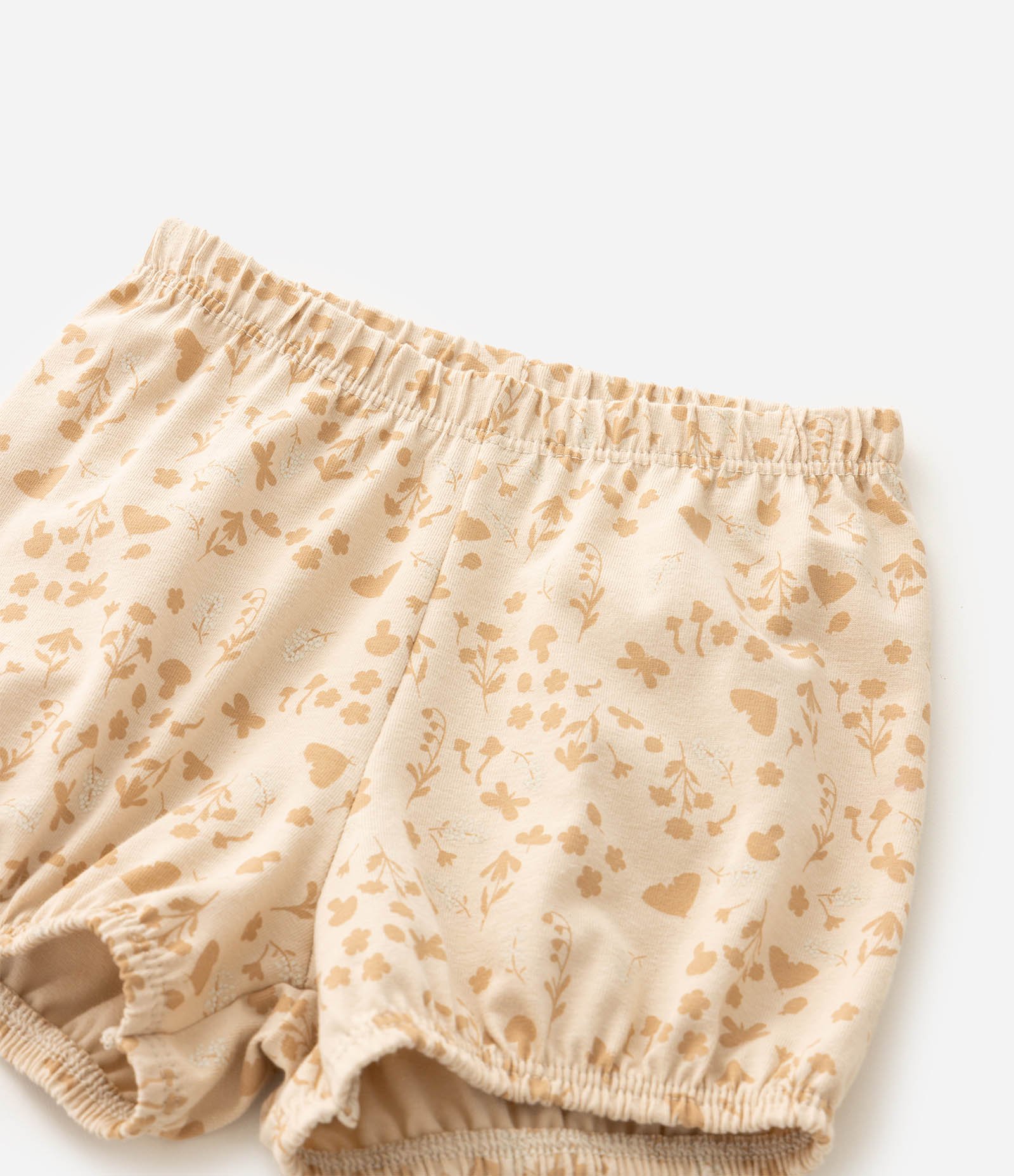 Conjunto Bebê Bata com Babadinho Estampa Floral – Tam 0 a 18 Meses Bege Claro 5
