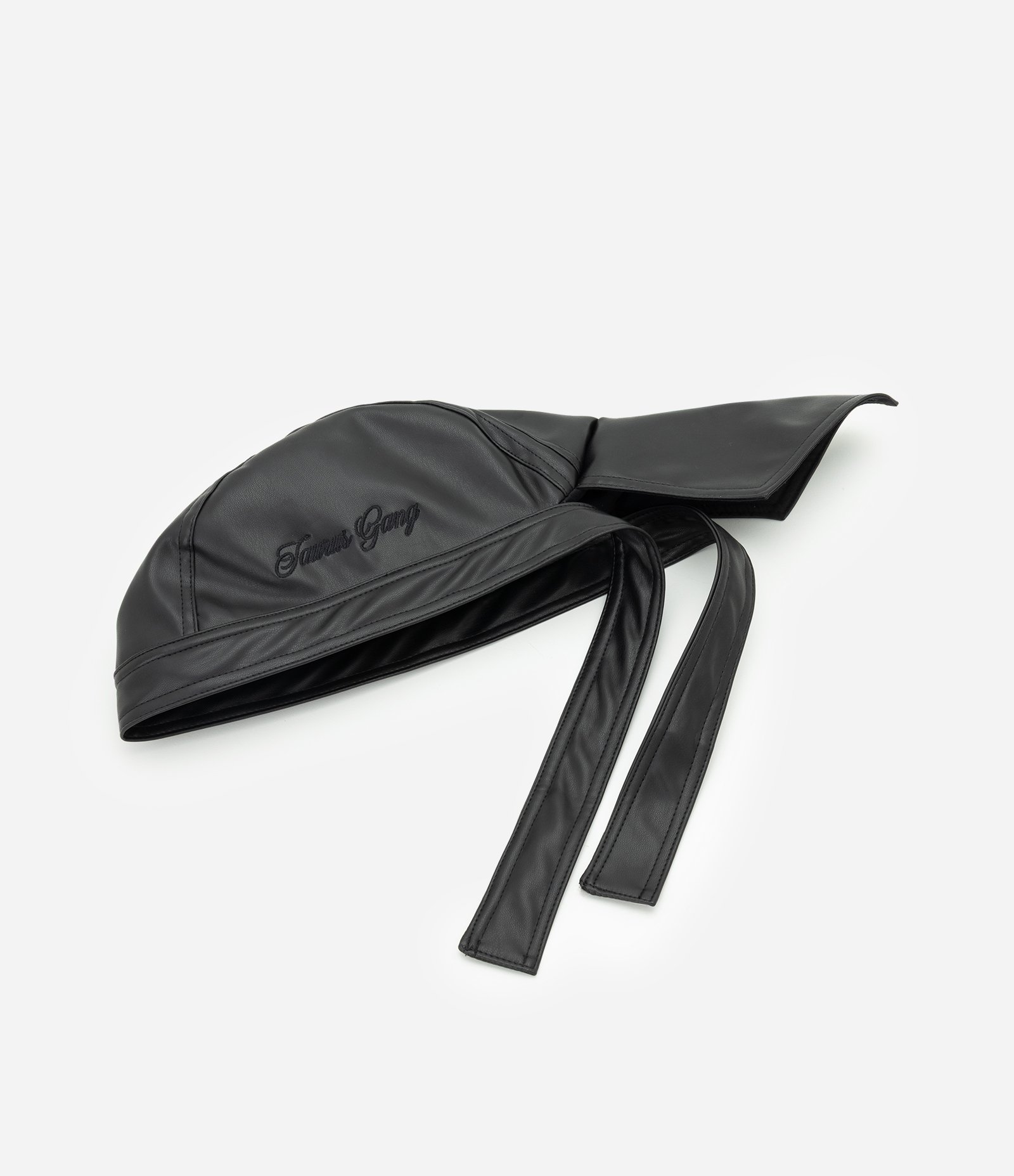 Chapéu Durag em PU com Bordado Taurus Gang Preto 5