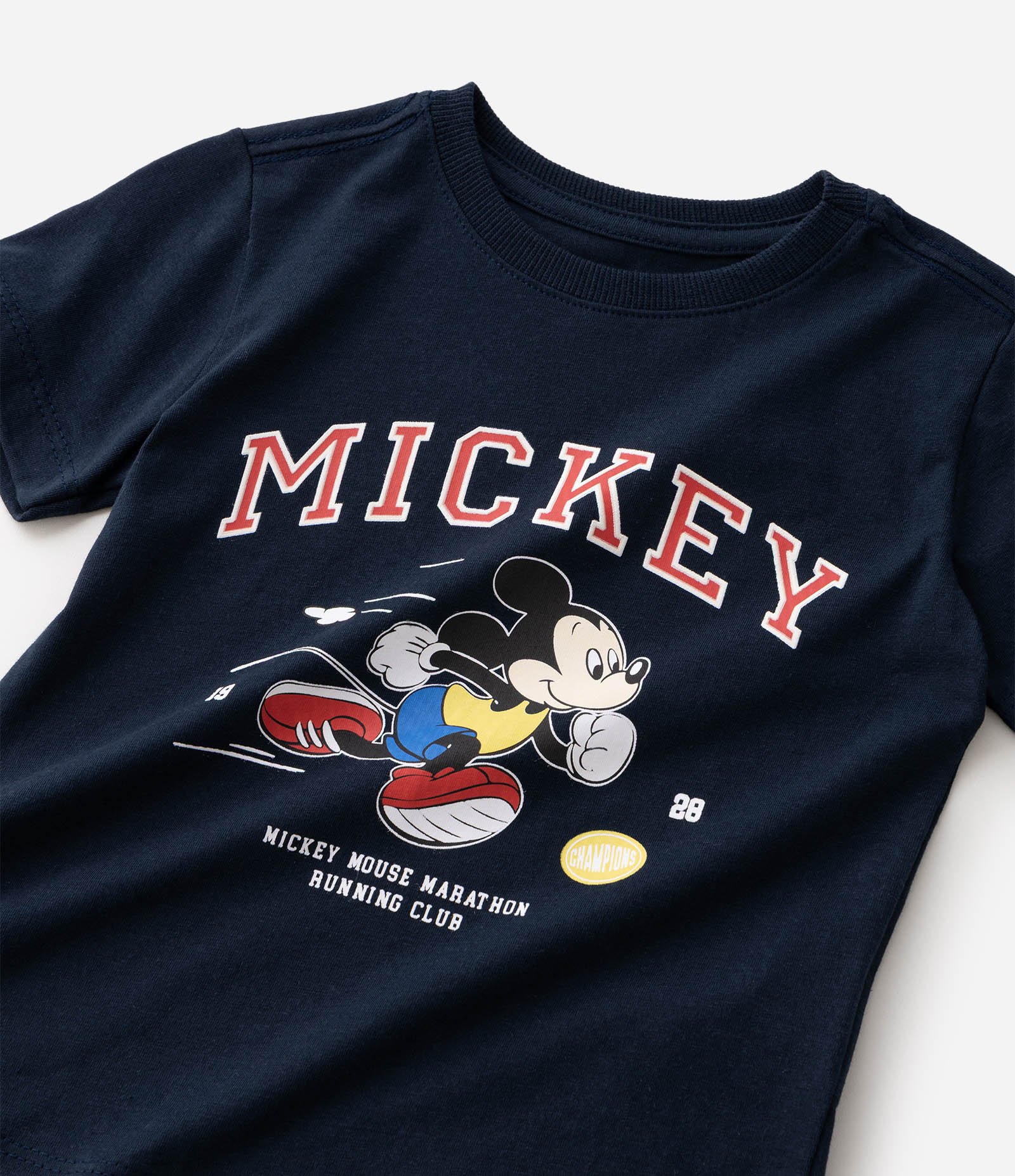 Camiseta Infantil em Algodão Mickey 1928 Running Club - Tam 2 a 6 Anos Azul 5