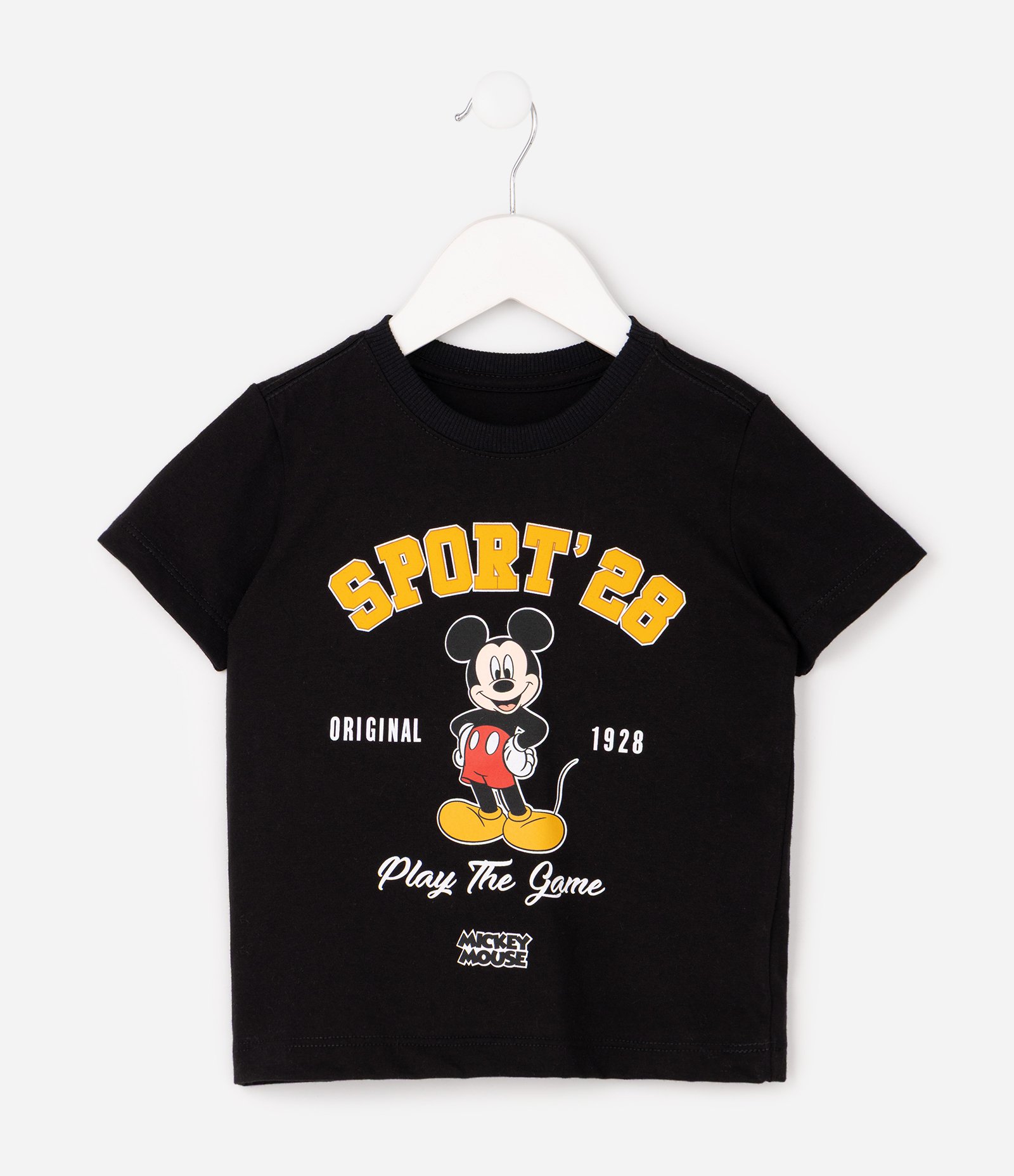 Camiseta Infantil em Algodão com Estampa Mickey Sport 28 – Tam 2 a 6 Anos Preto 2