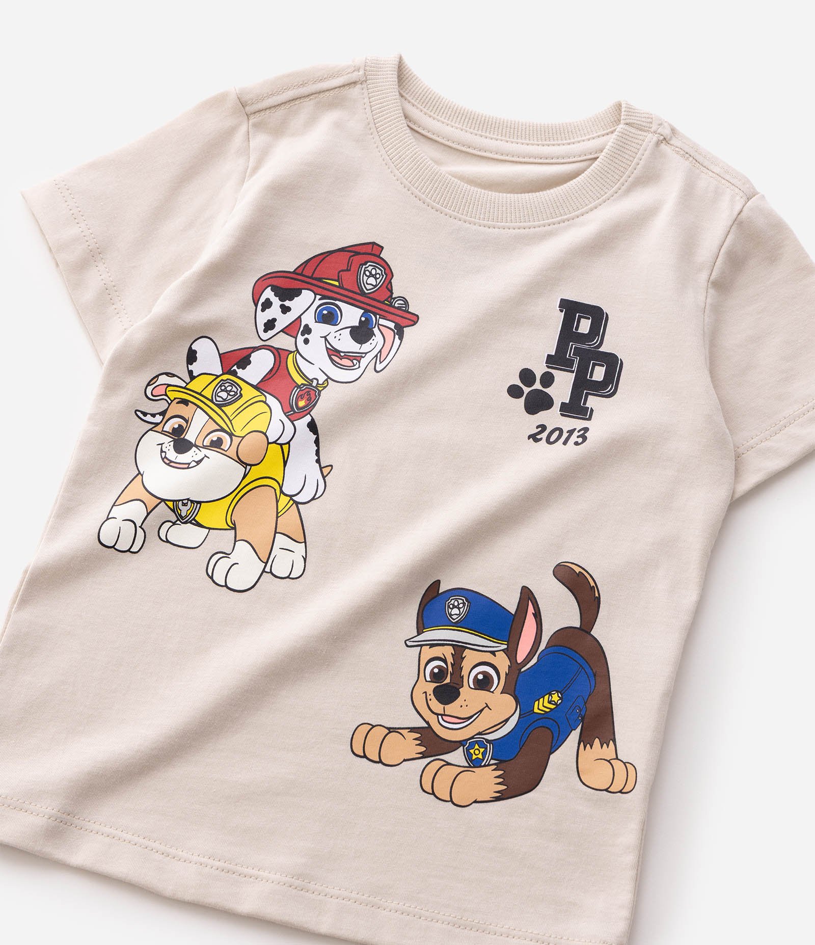 Camiseta em Algodão com Estampa Patrulha Canina - Tam 2 a 6 Anos Bege 5