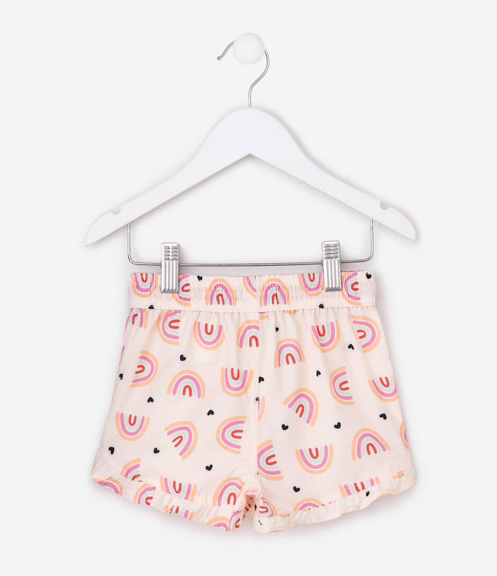 Short Infantil com Estampa Arco Íris - Tam 1 a 6 Anos Bege 3