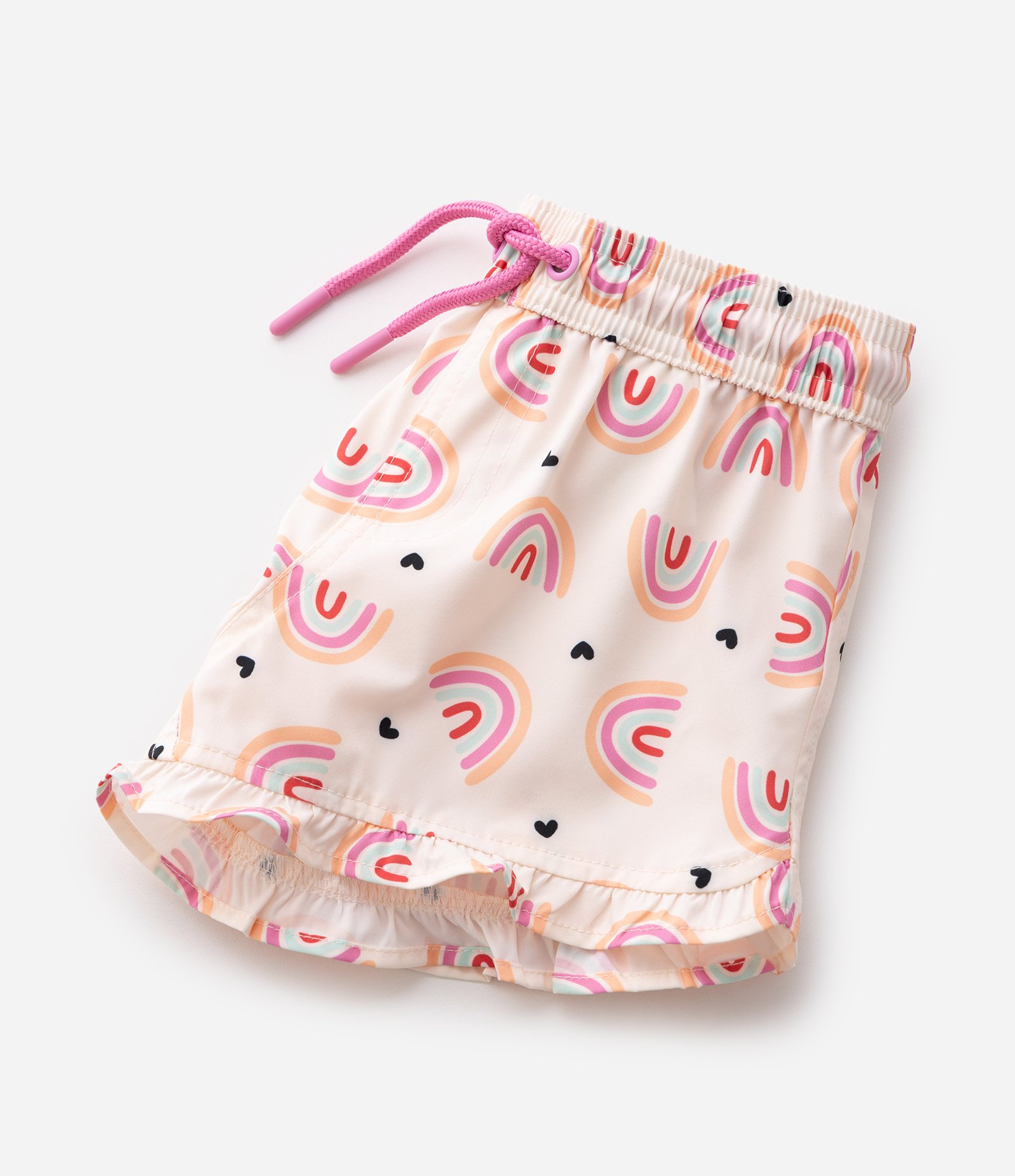 Short Infantil com Estampa Arco Íris - Tam 1 a 6 Anos Bege 5