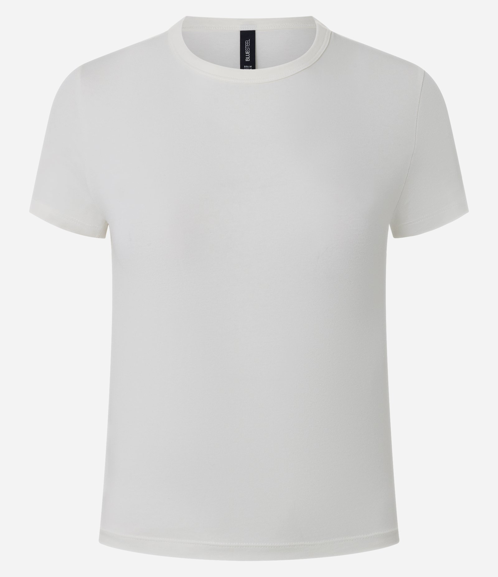 Blusa Básica em Algodão Peruano com Mangas Curtas Branco 4