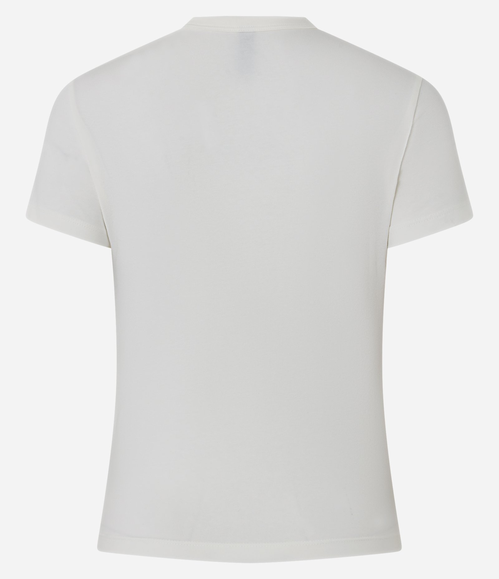 Blusa Básica em Algodão Peruano com Mangas Curtas Branco 5