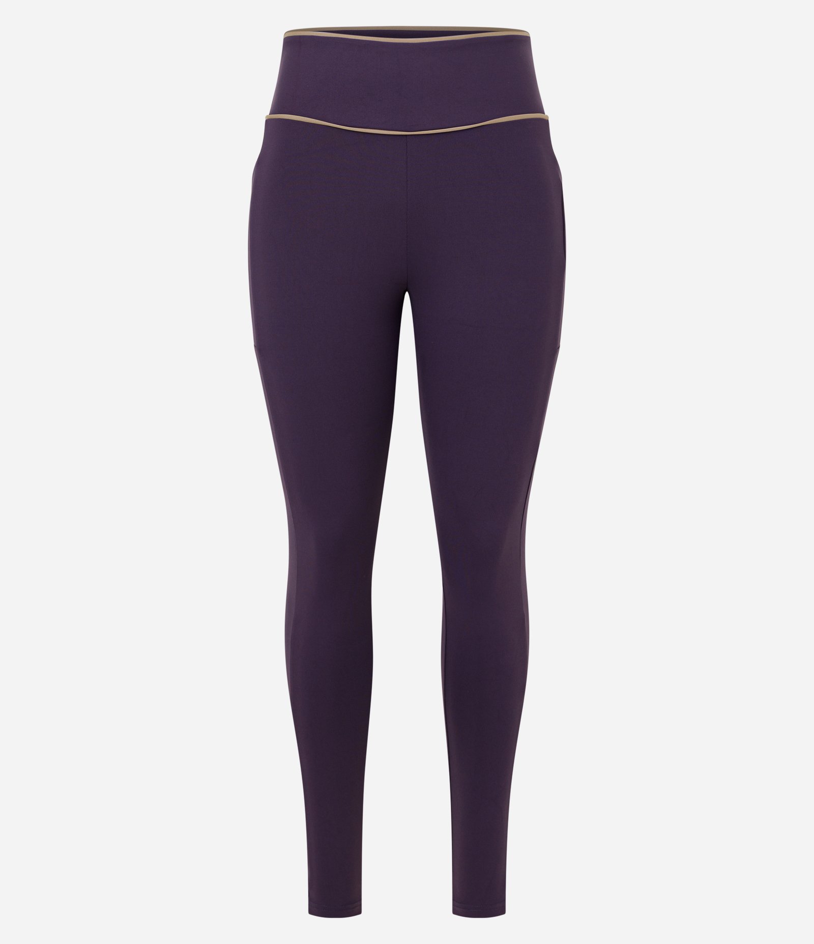 Calça Legging Esportiva em Microfibra com Bolso e Friso Contrastante Roxo 5
