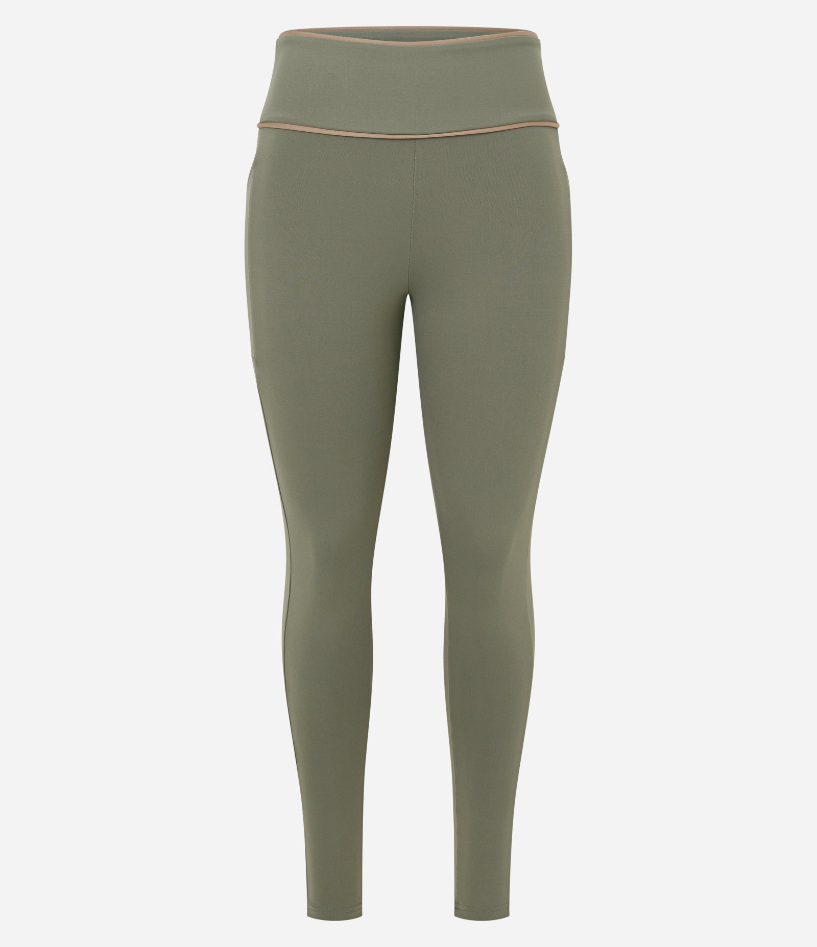 Calça Legging Esportiva em Microfibra com Bolso e Friso Contrastante Verde 5
