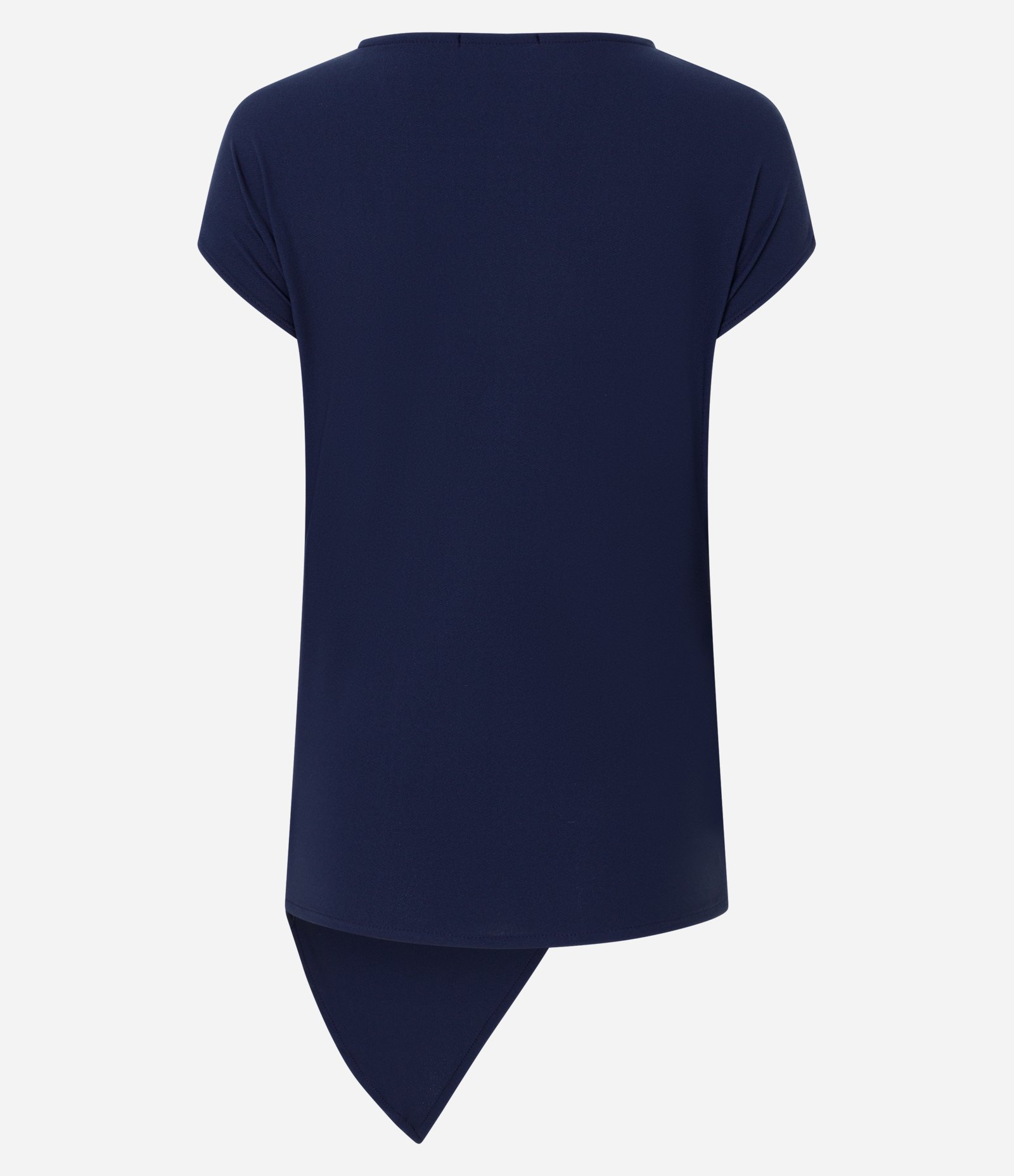 Blusa Assimétrica em Poliamida com Aviamento Lateral Azul 2