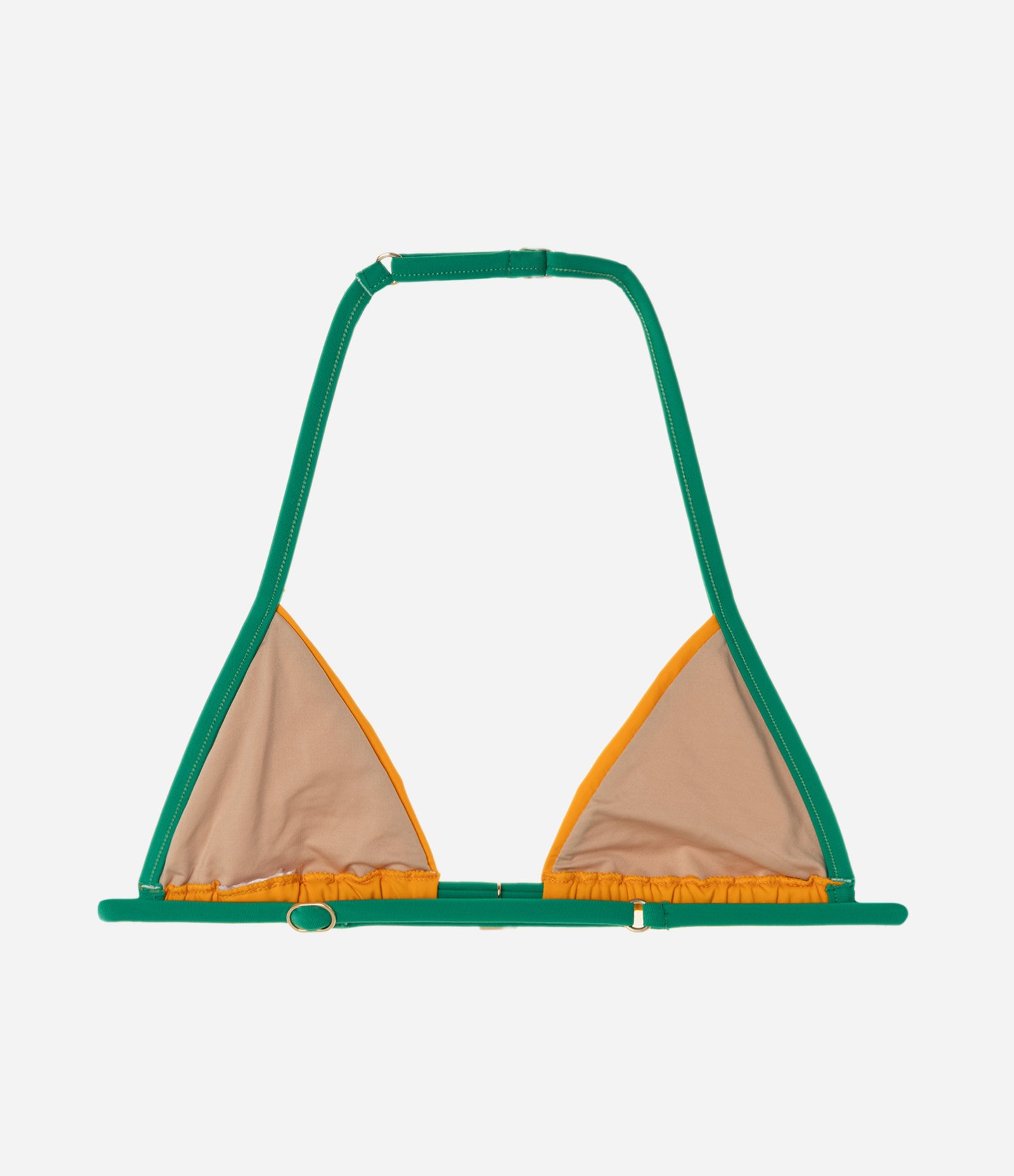 Biquini Top Fita Cortininha com Viés Contrastante Verde/Amarelo 2
