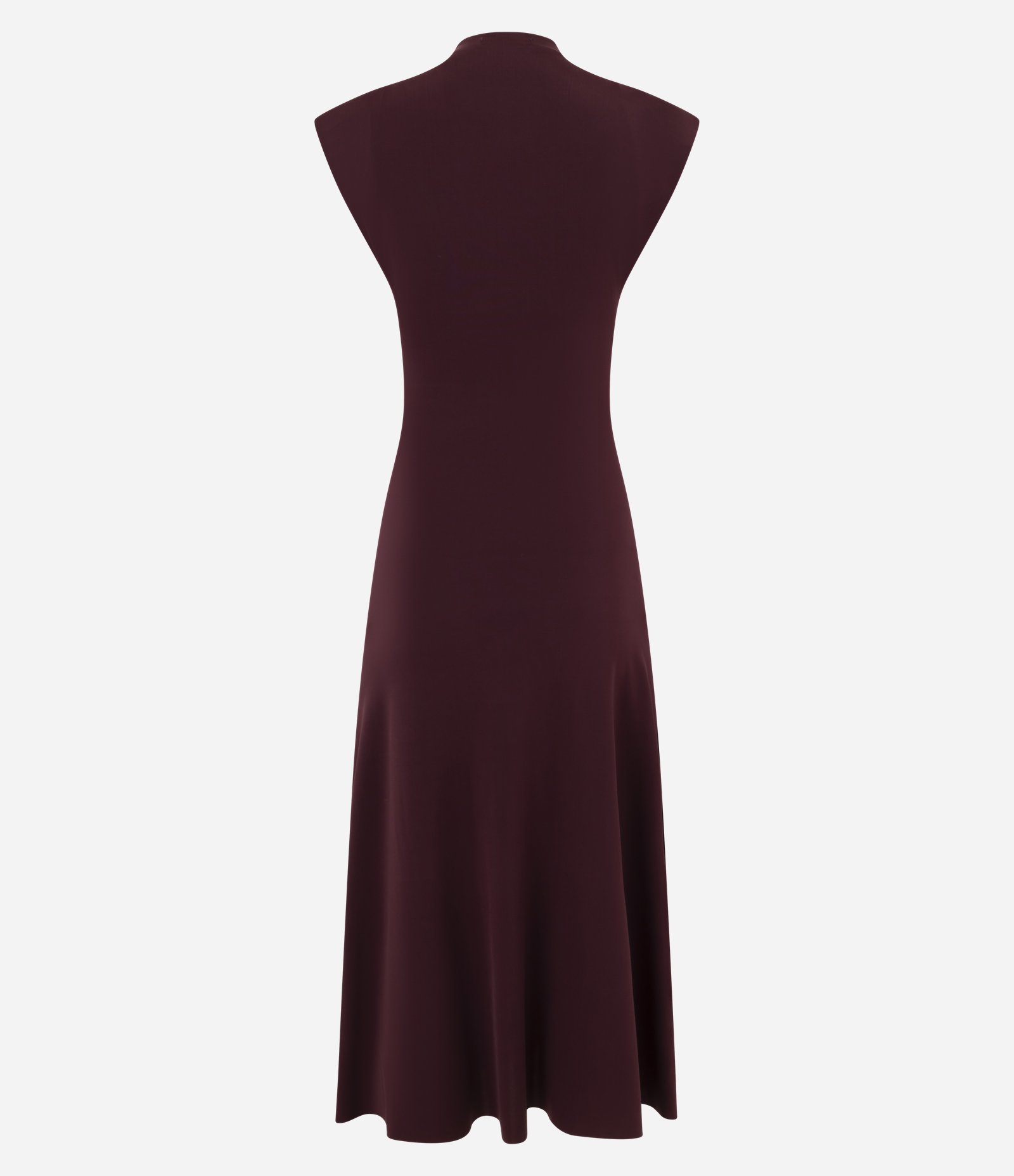 Vestido Midi com Detalhe Franzido Frontal Vinho 6