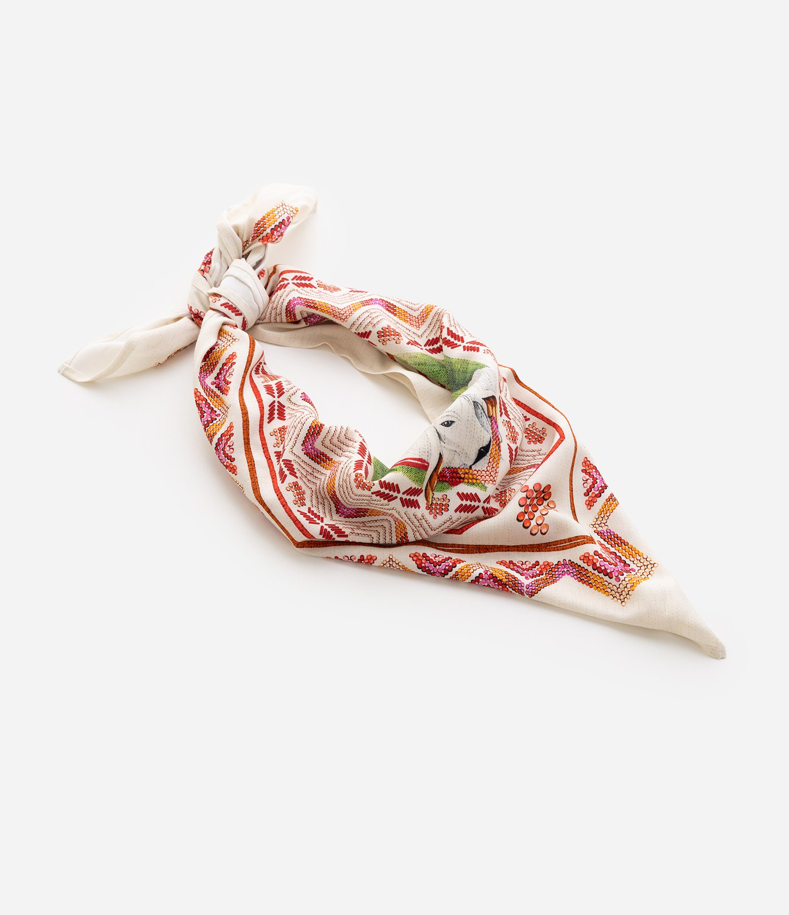 Lenço Boi Garantido Estampado Vermelho 3