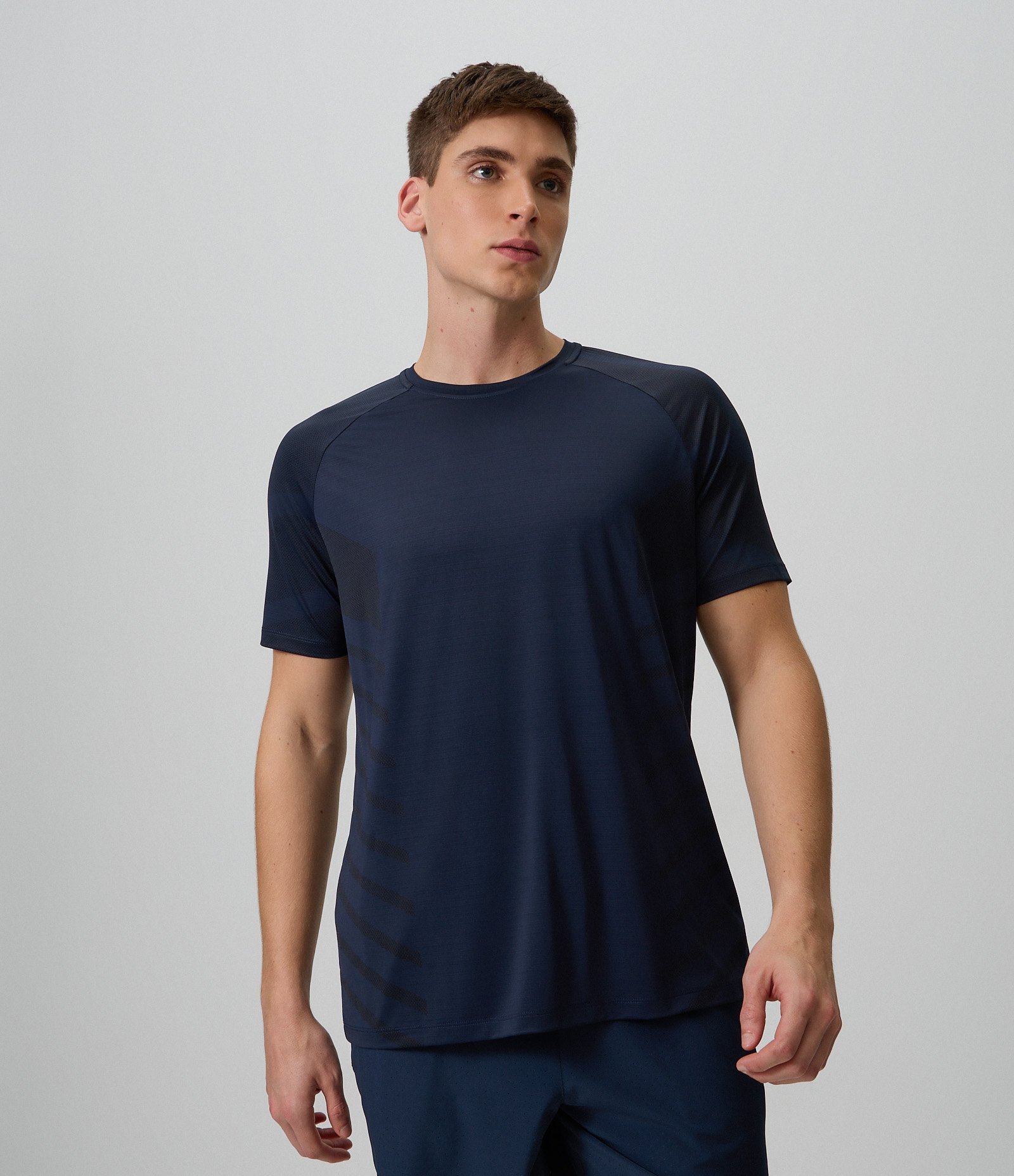 Camiseta Esportiva Dry com Manga Raglan Azul 1