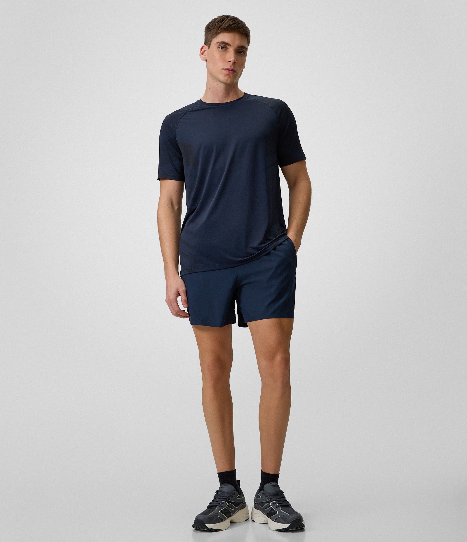 Camiseta Esportiva Dry com Manga Raglan Azul 2
