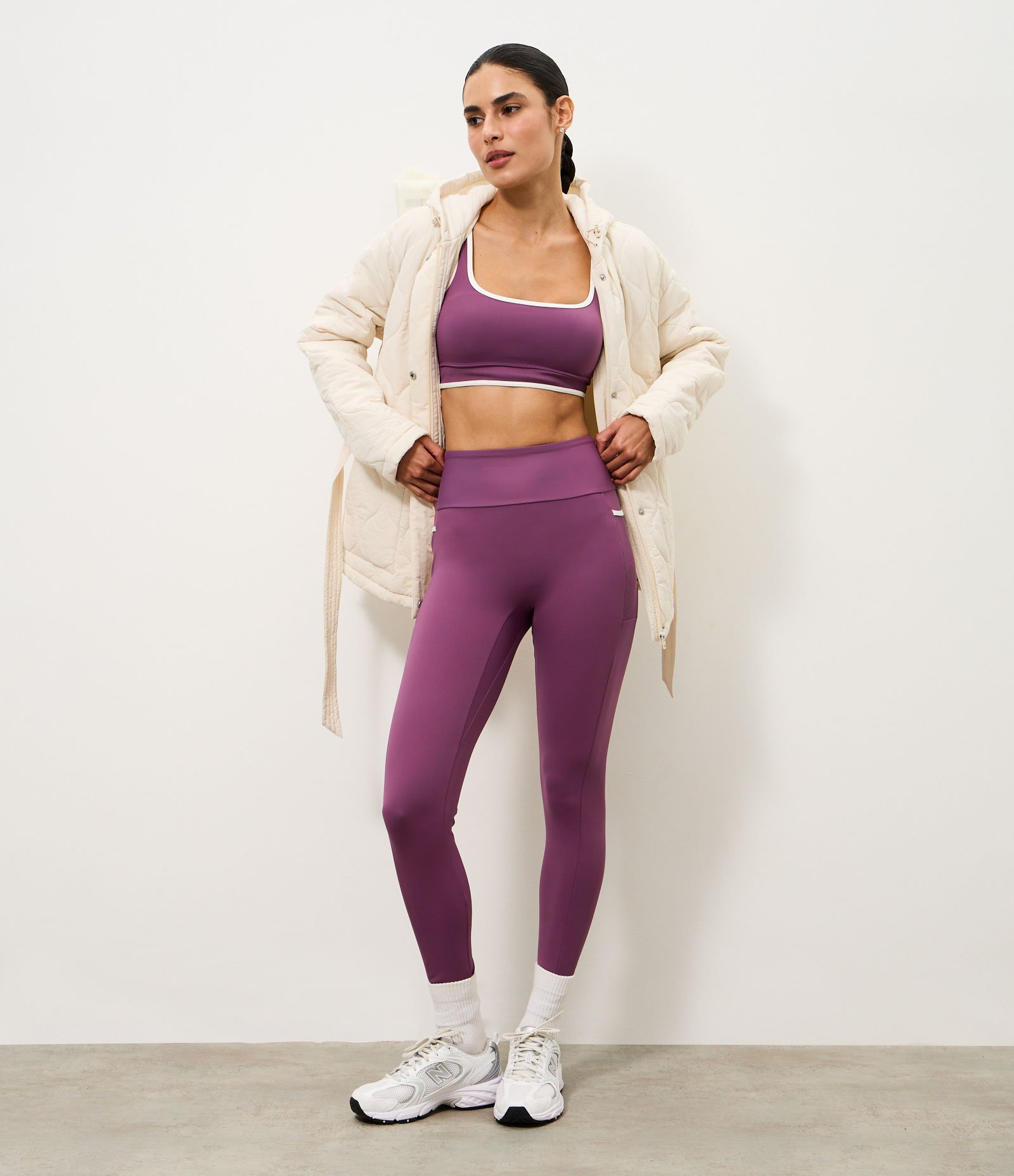 Calça Legging Esportiva com Bolso Funcional Roxo 1