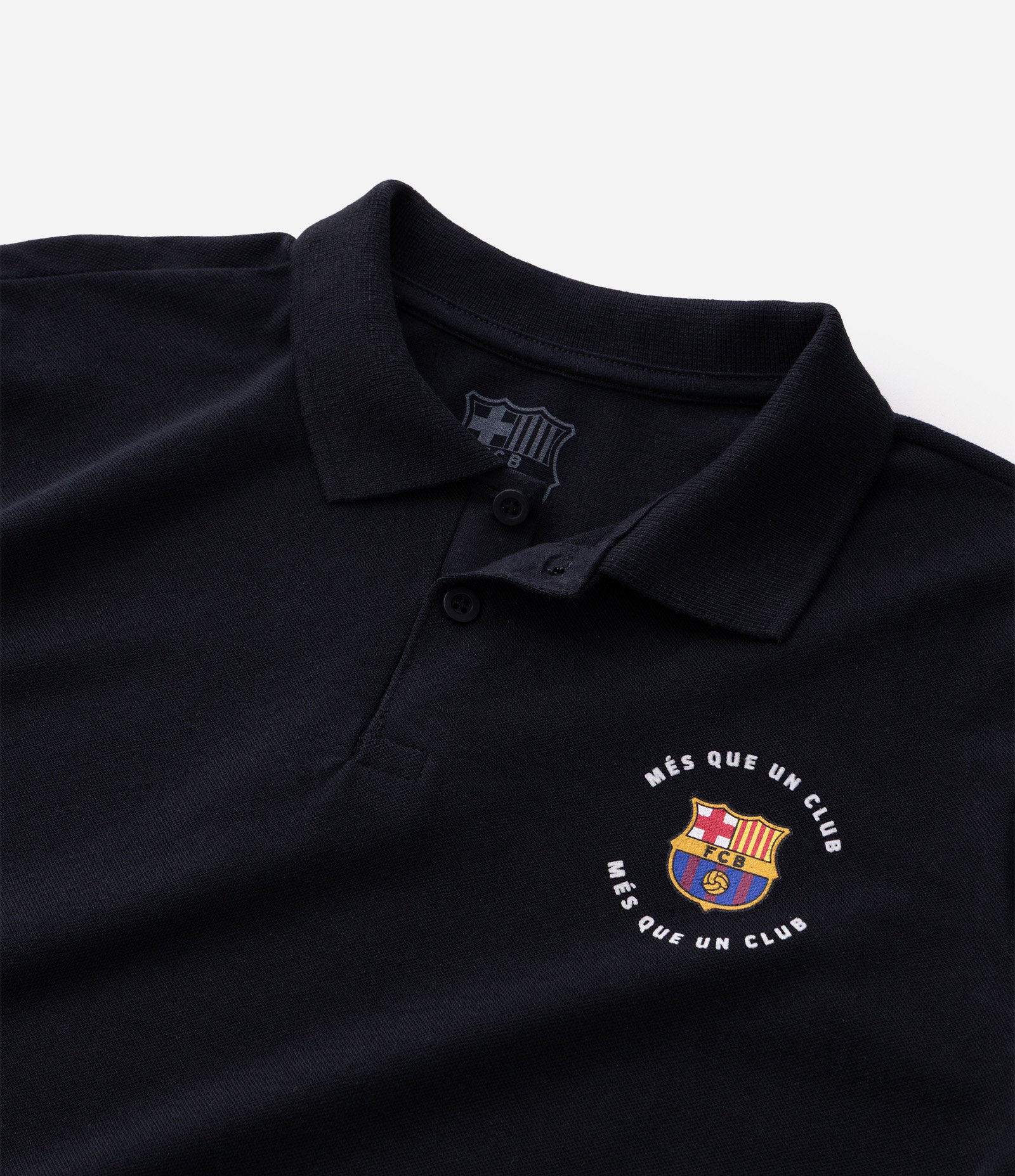 Polo Infantil em Piquet Texturizado e Estampa Barcelona - Tam 5 a 14 Anos Preto 6