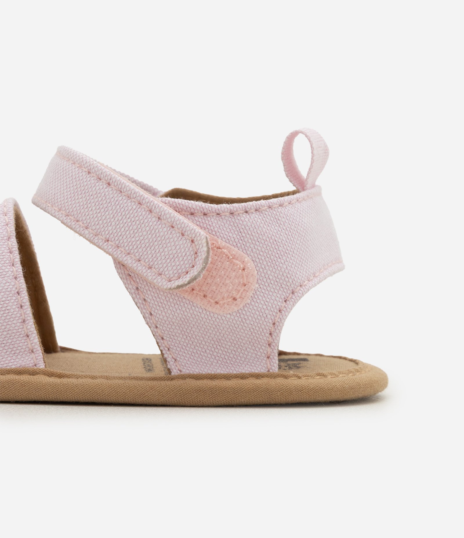 Sandália Infantil com Bordado de Flores e Fechamento em Velcro - Tam 15 ao 19 Rosa 4