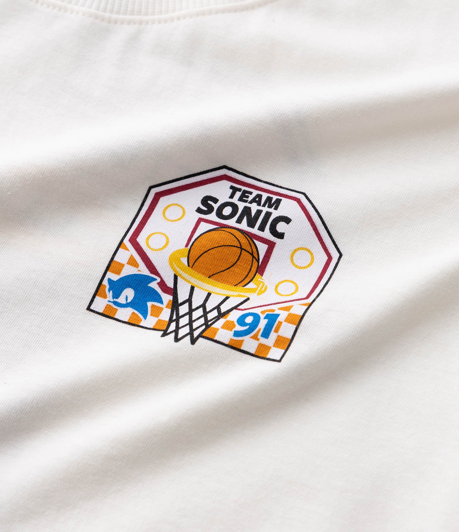 Camiseta Infantil em Algodão com Estampa Temática Sonic Branco 5