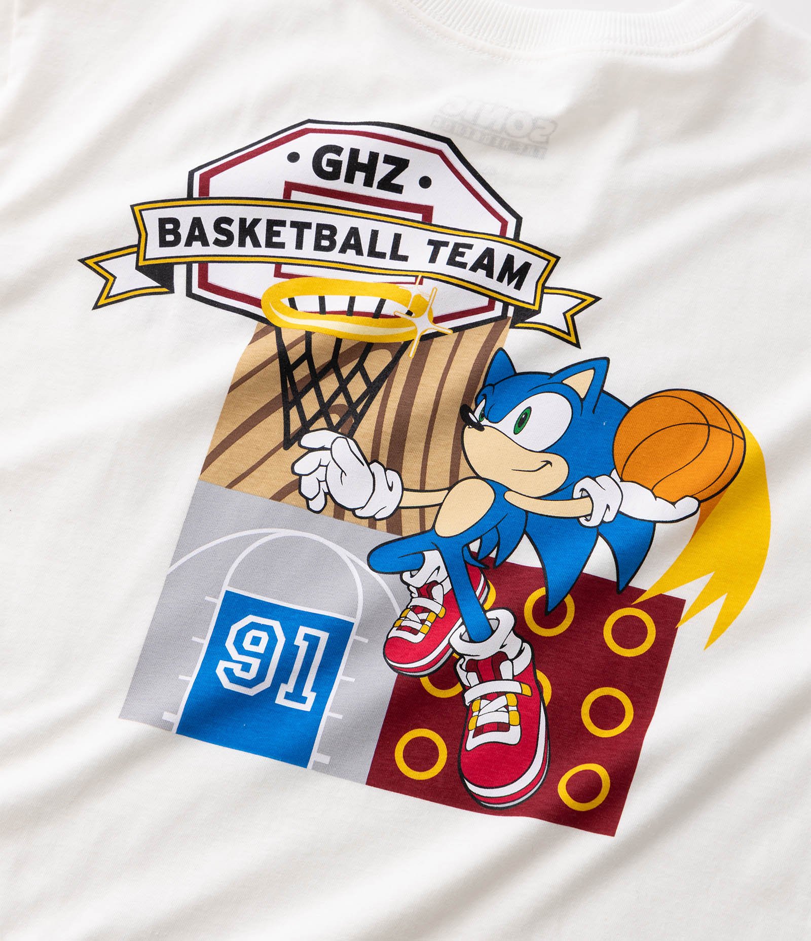 Camiseta Infantil em Algodão com Estampa Temática Sonic Branco 6