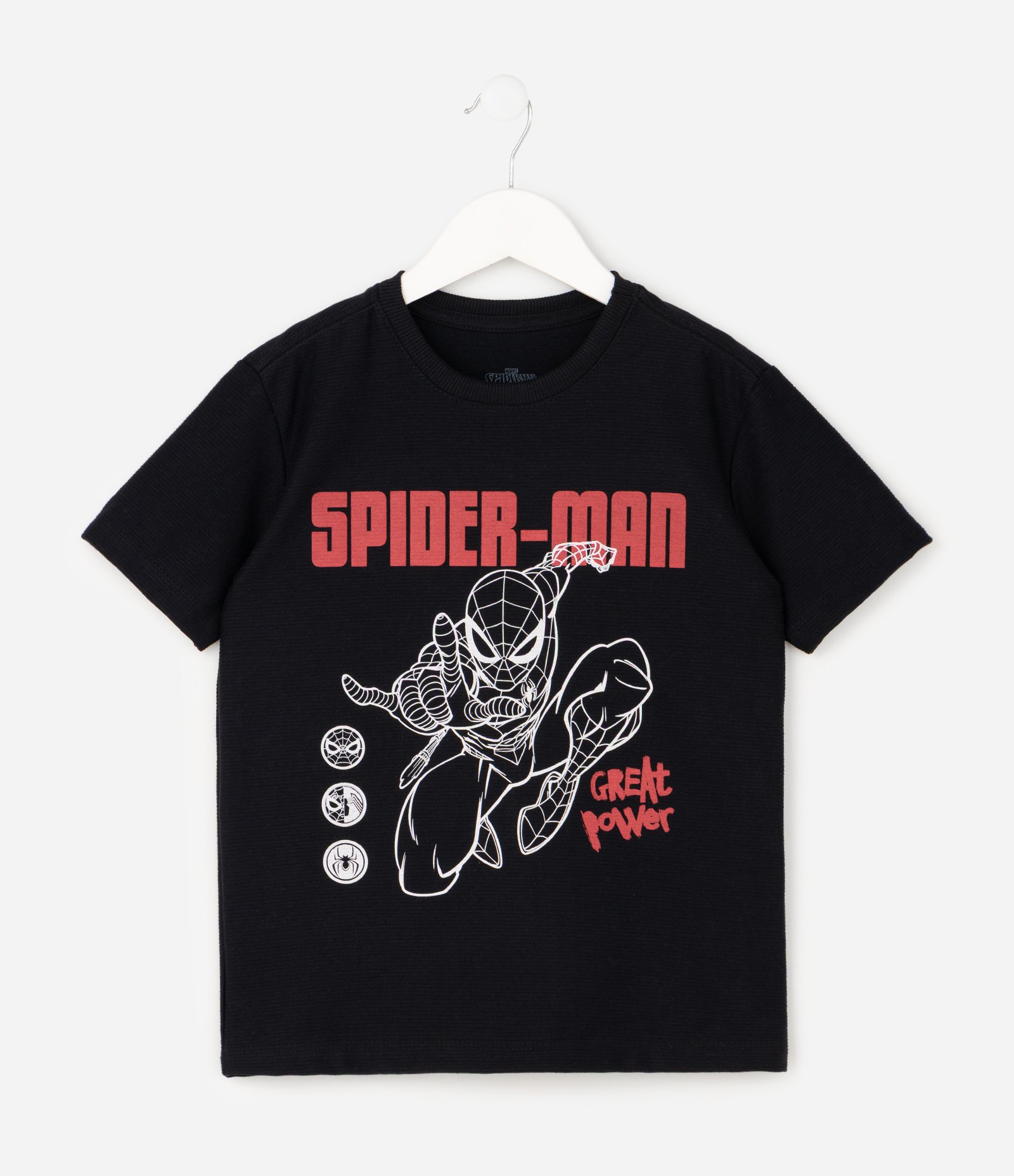 Camiseta Infantil com Estampa Homem Aranha – Tam 4 a 12 Anos Preto 2