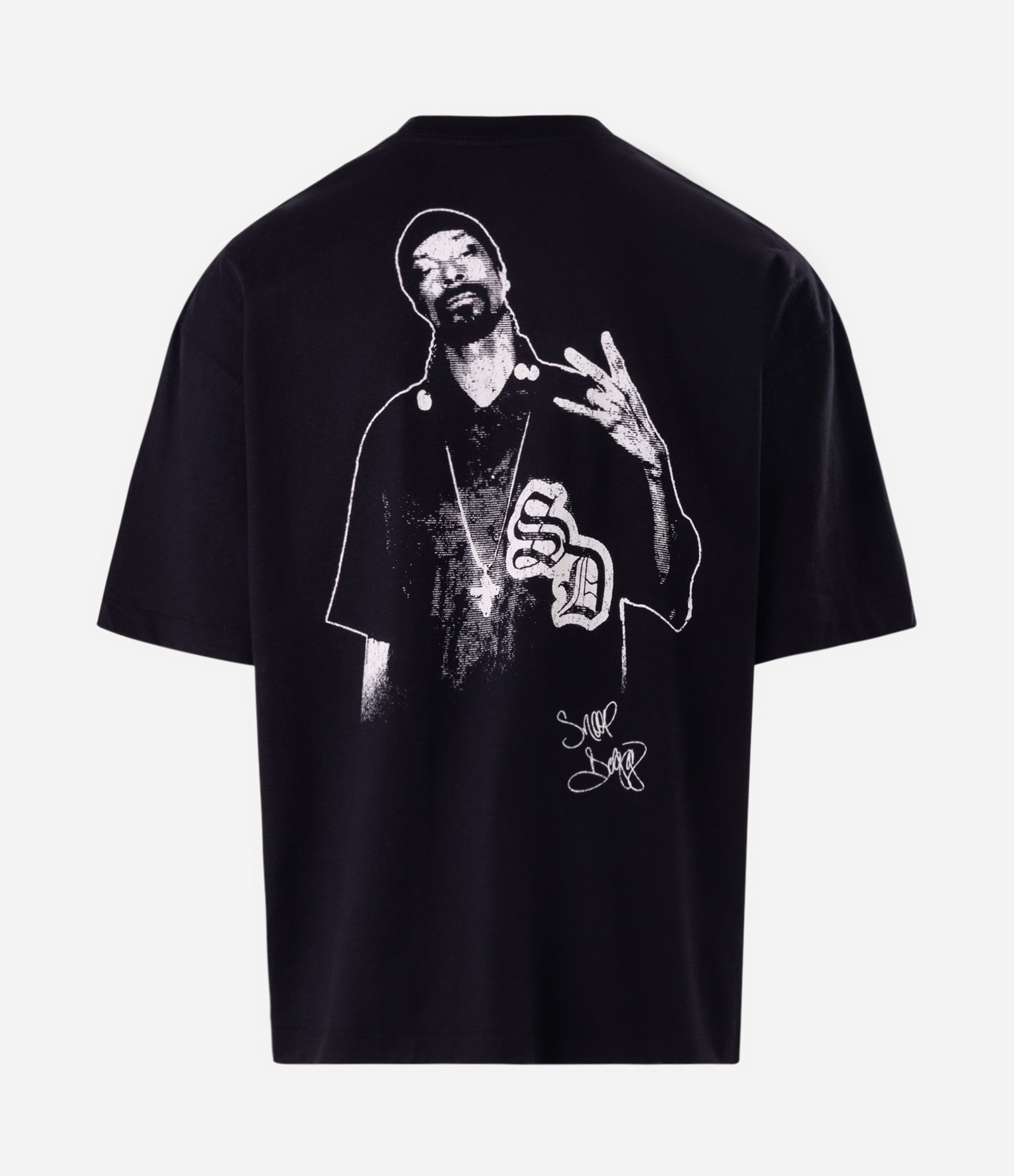 Camiseta Oversized em Algodão com Estampa Snoop Dogg Preto 6