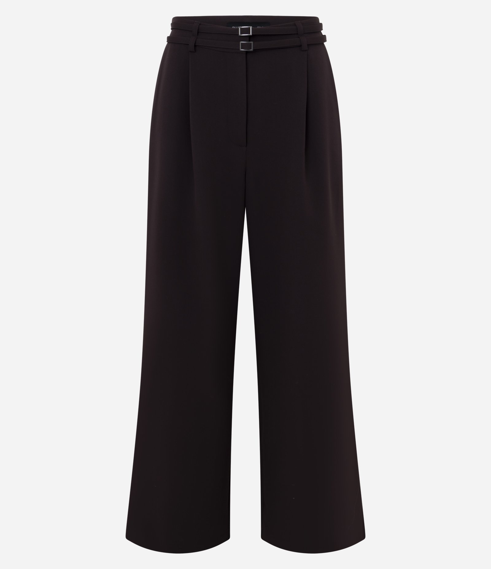 Calça Pantalona Alfaiatada com Cinto Duplo Marrom 5