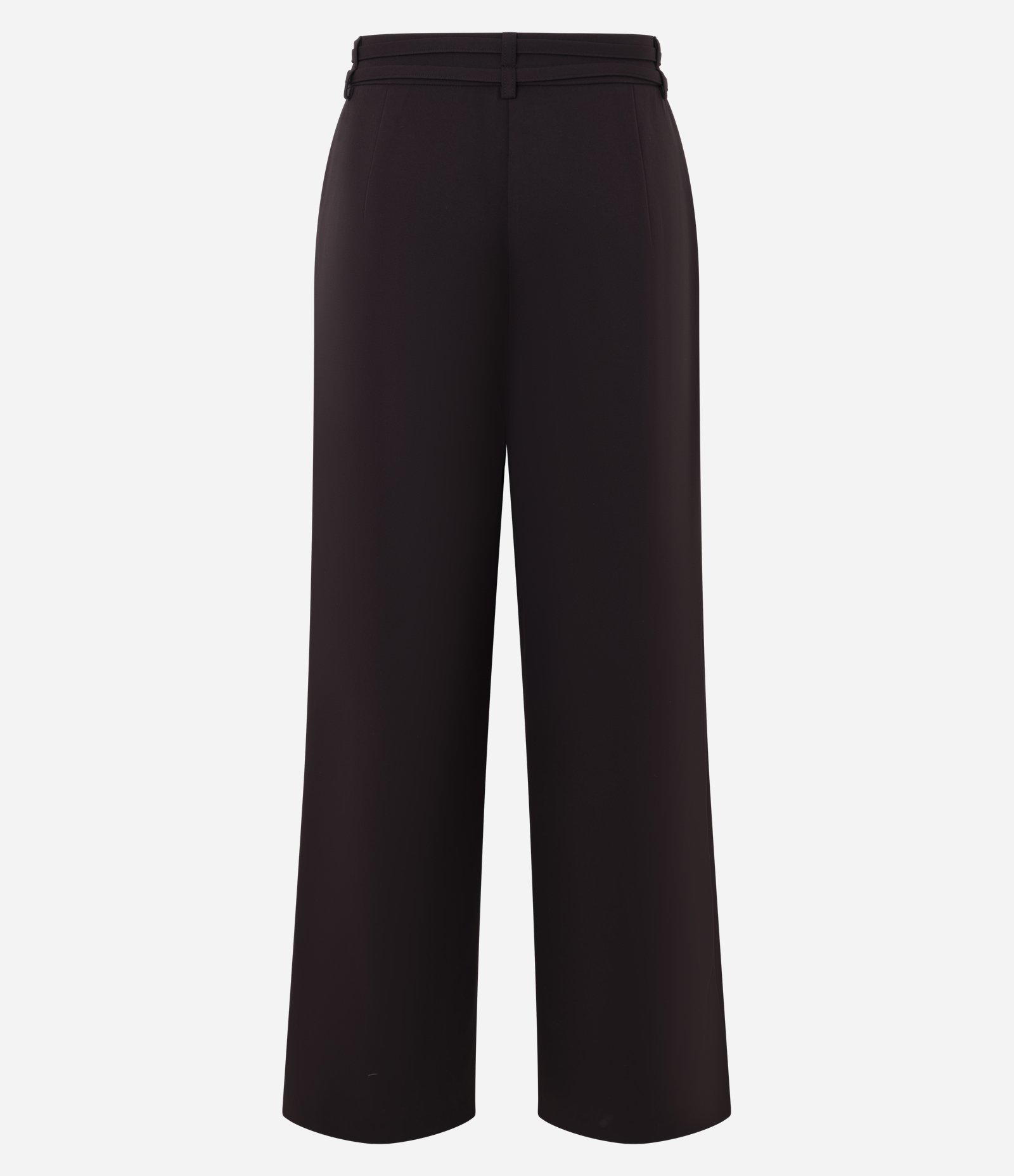 Calça Pantalona Alfaiatada com Cinto Duplo Marrom 6