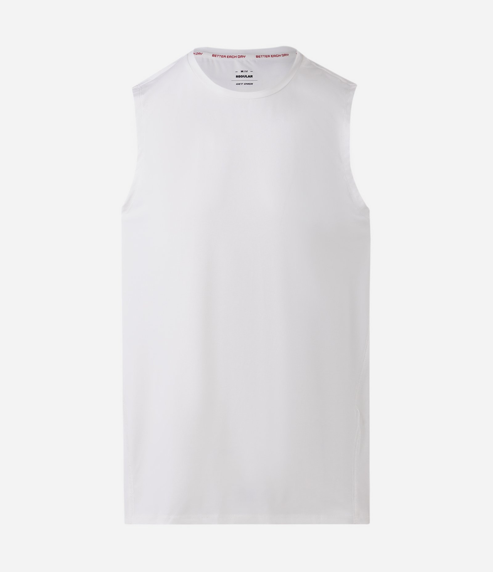 Regata Dry em Poliamida com Lettering nas Costas Branco 5