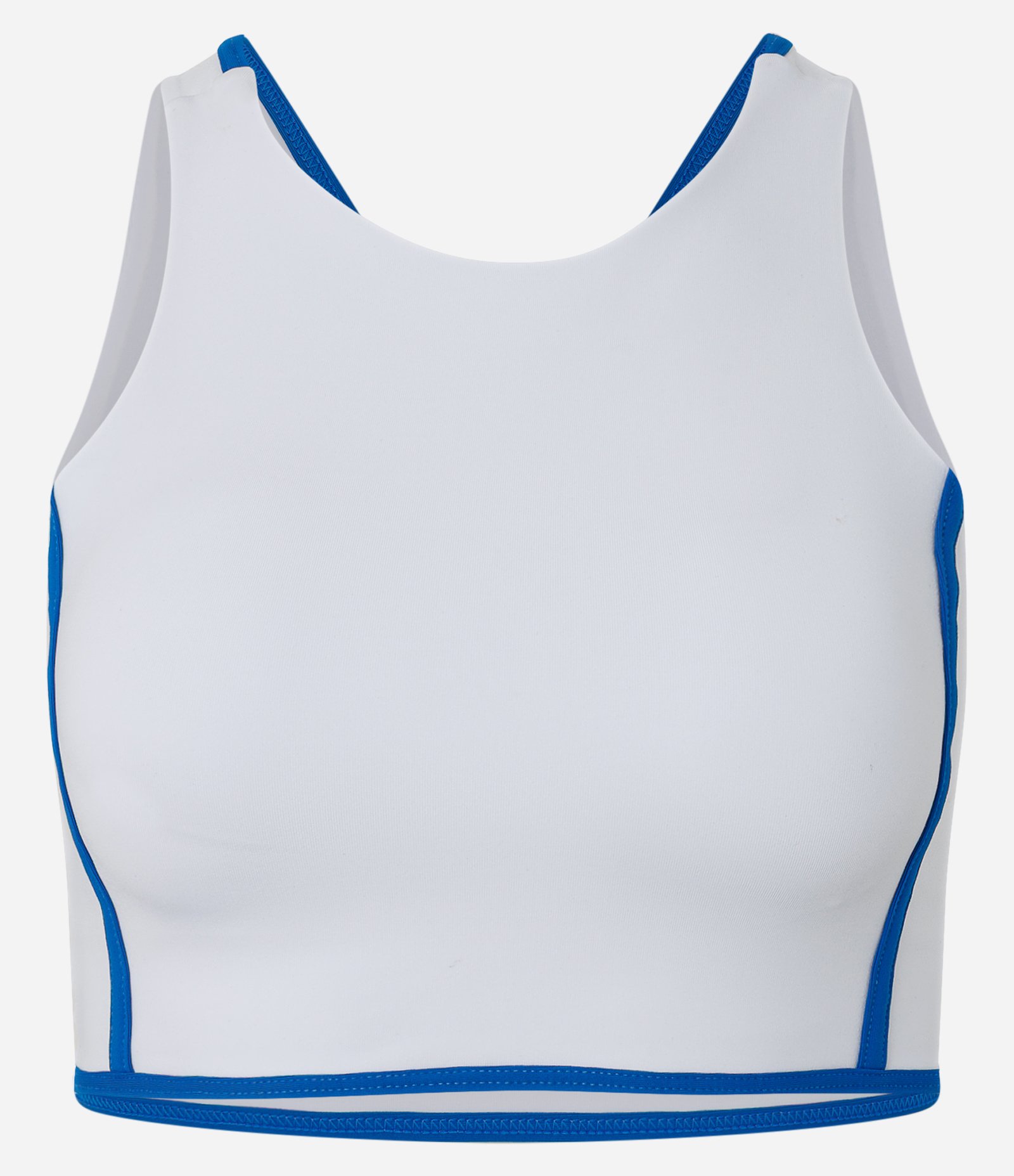 Top Esportivo em Microfibra com Transpasse nas Costas Branco 9