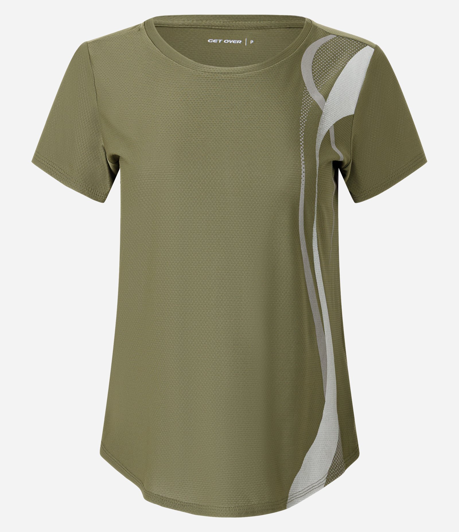 Camiseta Esportiva com Estampa de Ondas Verde 4