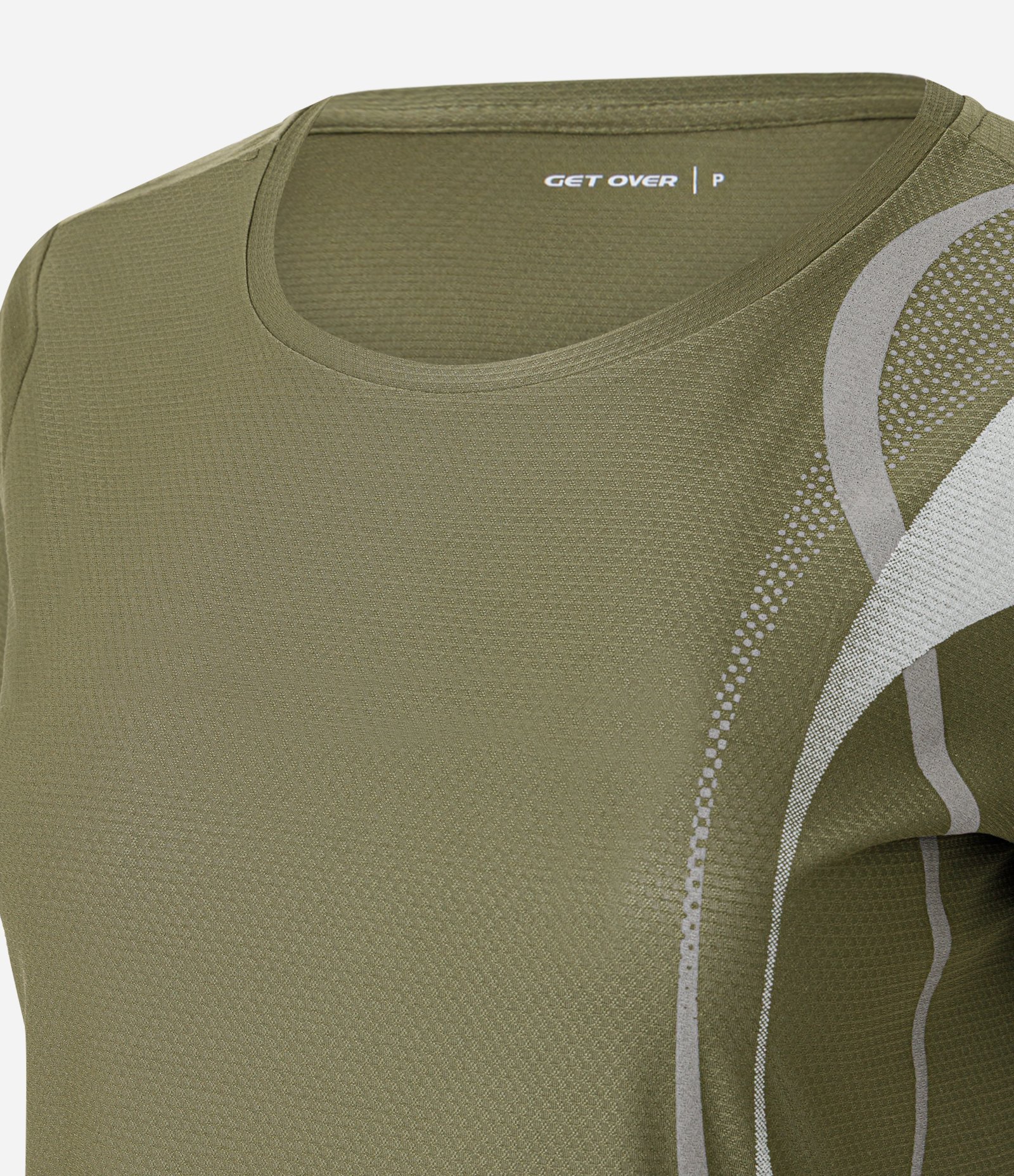 Camiseta Esportiva com Estampa de Ondas Verde 5