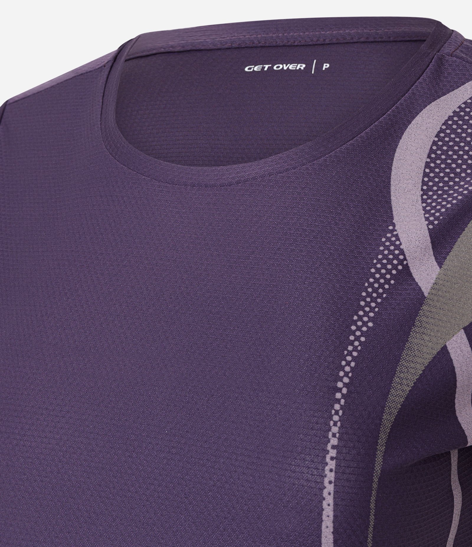 Camiseta Esportiva com Estampa de Ondas Roxo 5