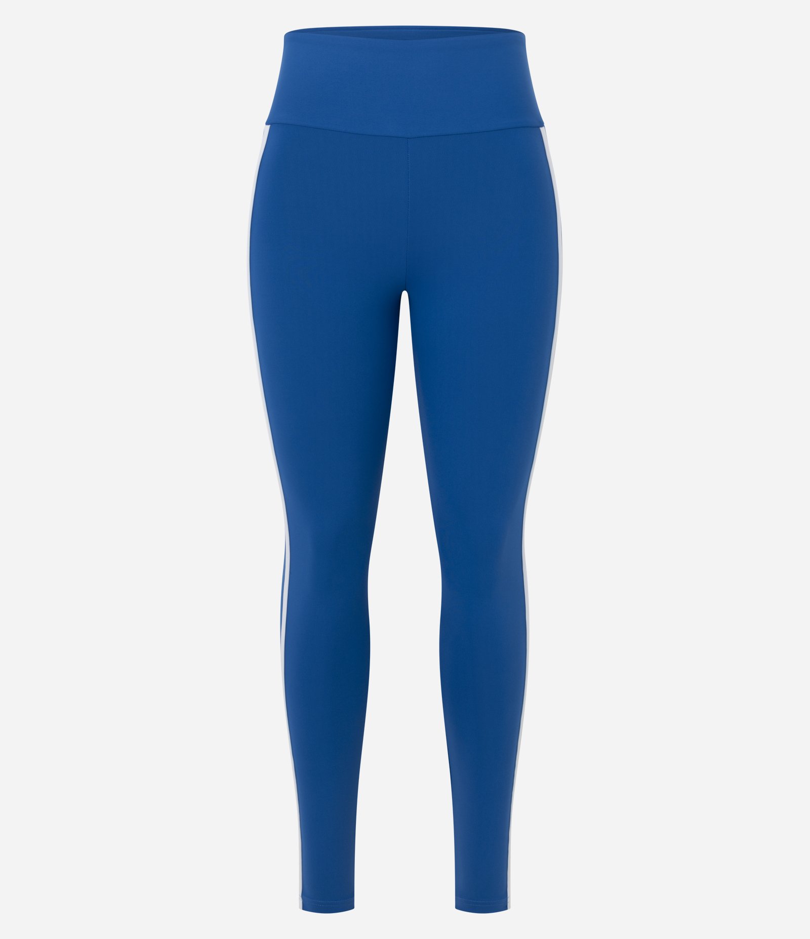 Calça Legging Esportiva em Microfibra com Bolsos e Viés Contrastante Azul 9