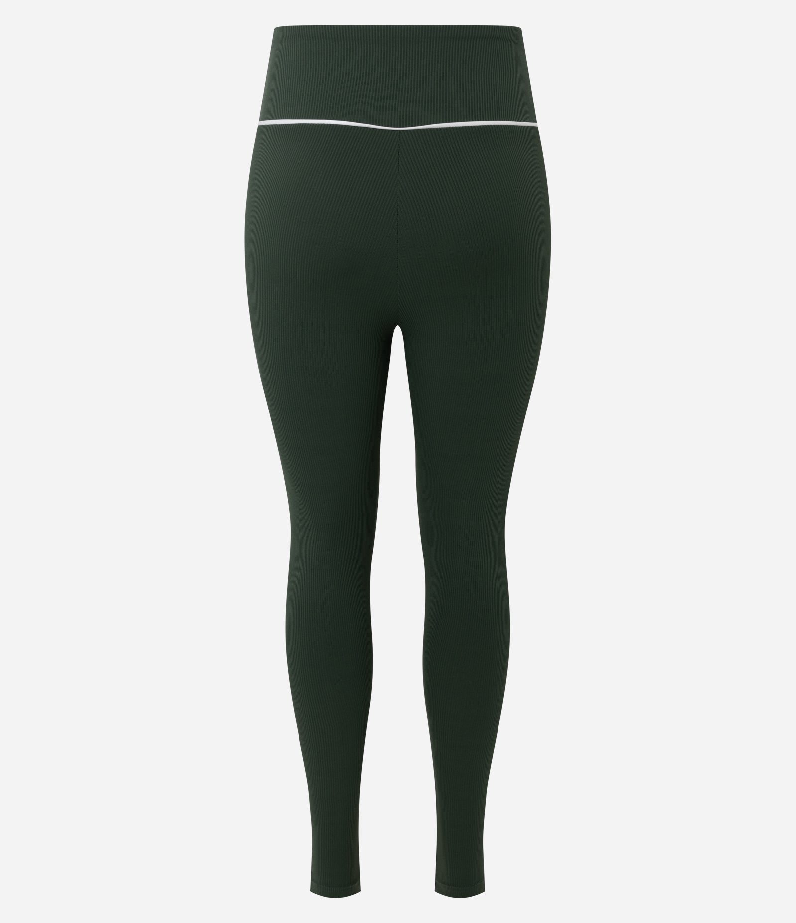 Calça Legging Esportiva em Microfibra Canelada com Friso Contrastante Verde 6