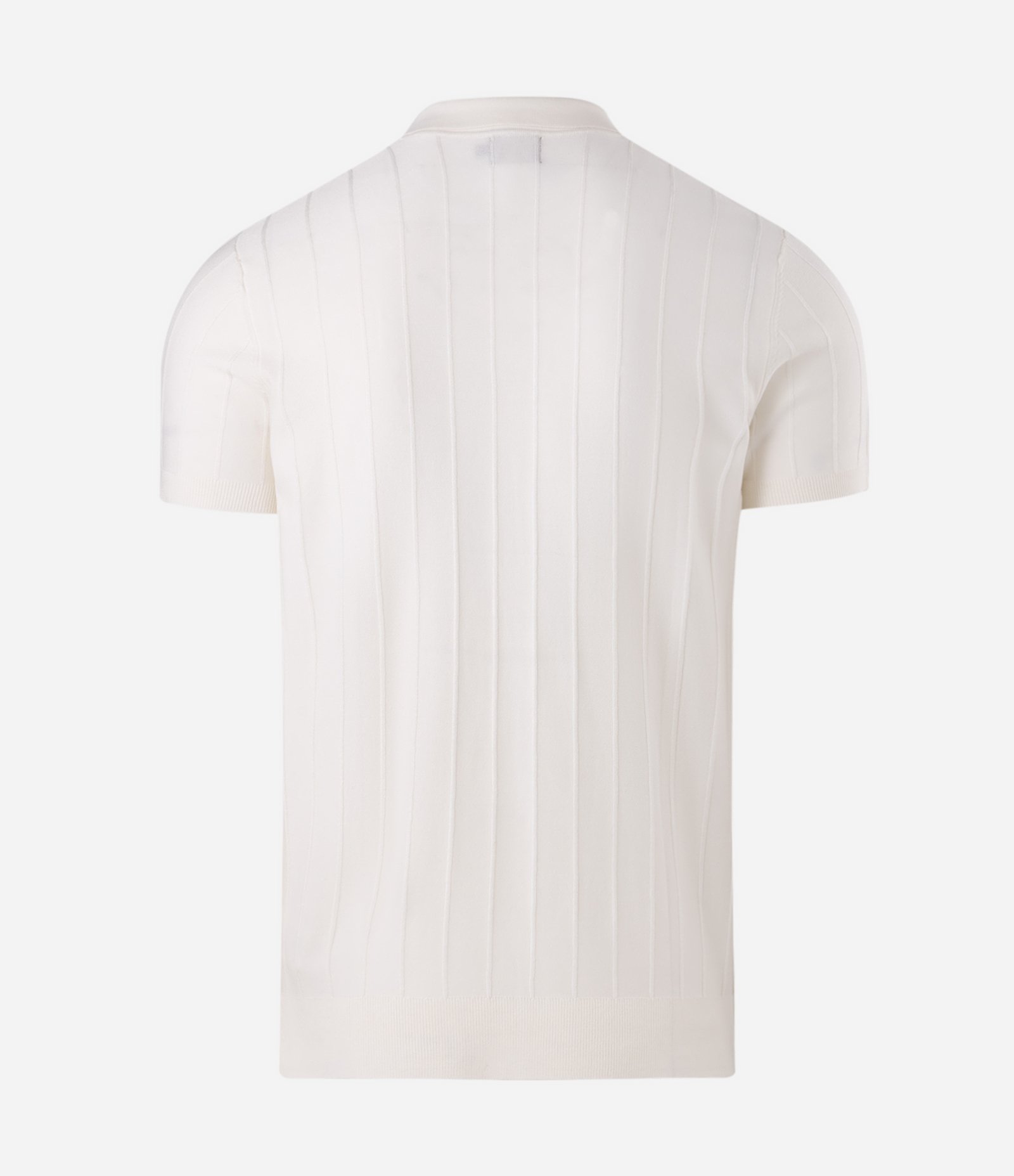 Camisa Polo em Tricô com Textura Vertical Off White 2