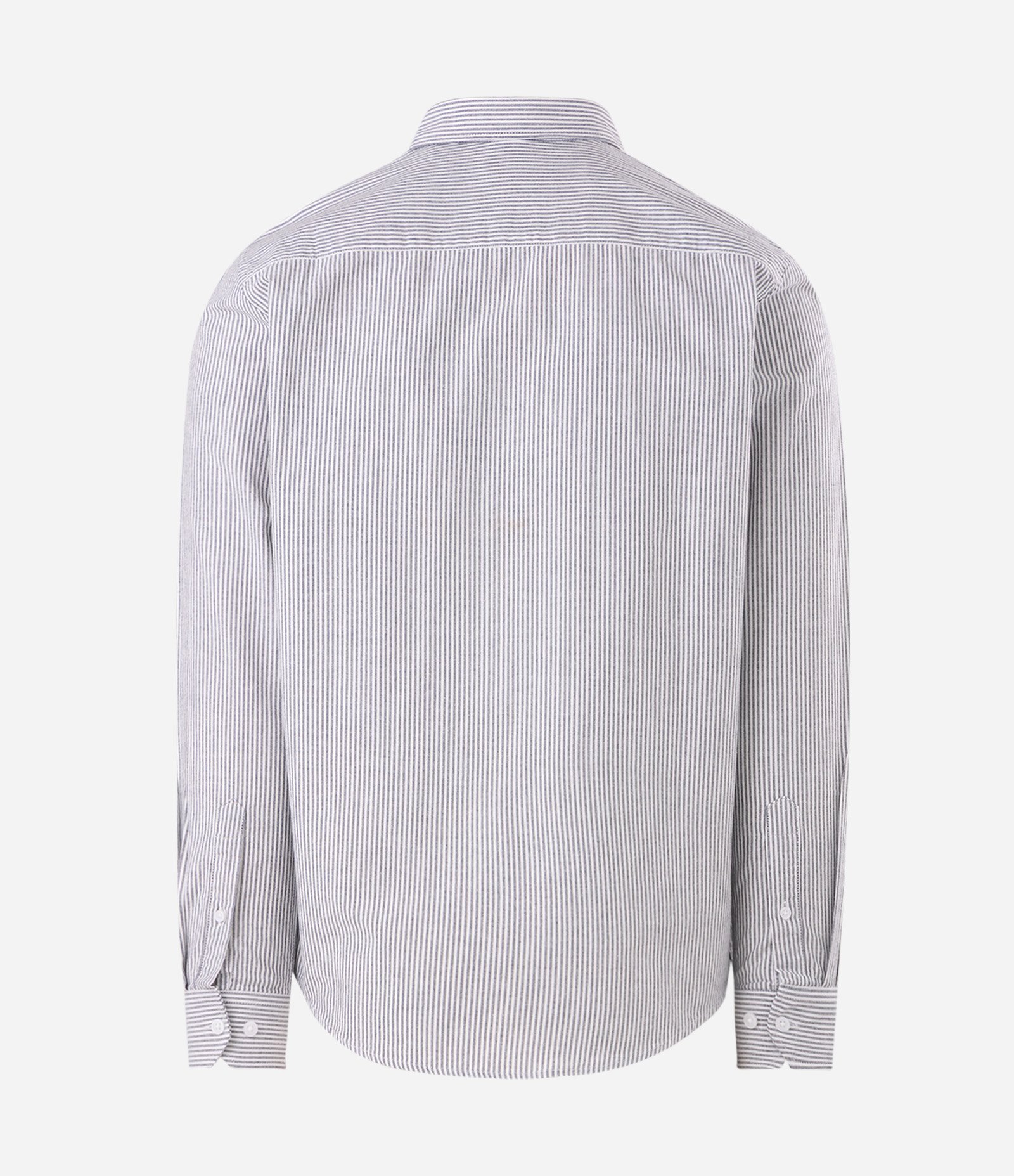 Camisa Regular Oxford em Algodão Listrada Azul 2