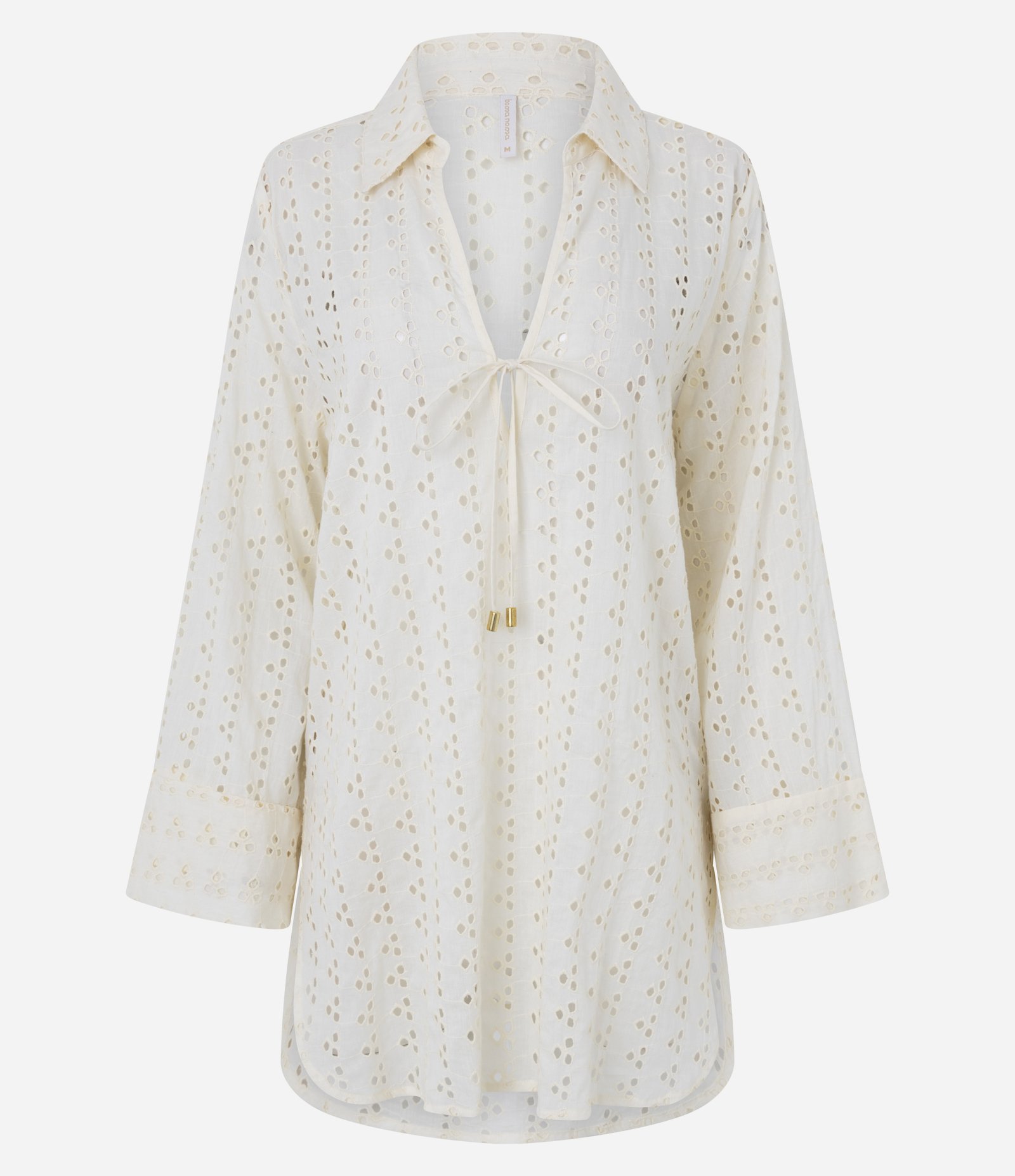 Bata Laise Texturizada com Pesponto e Amarração Branco 5