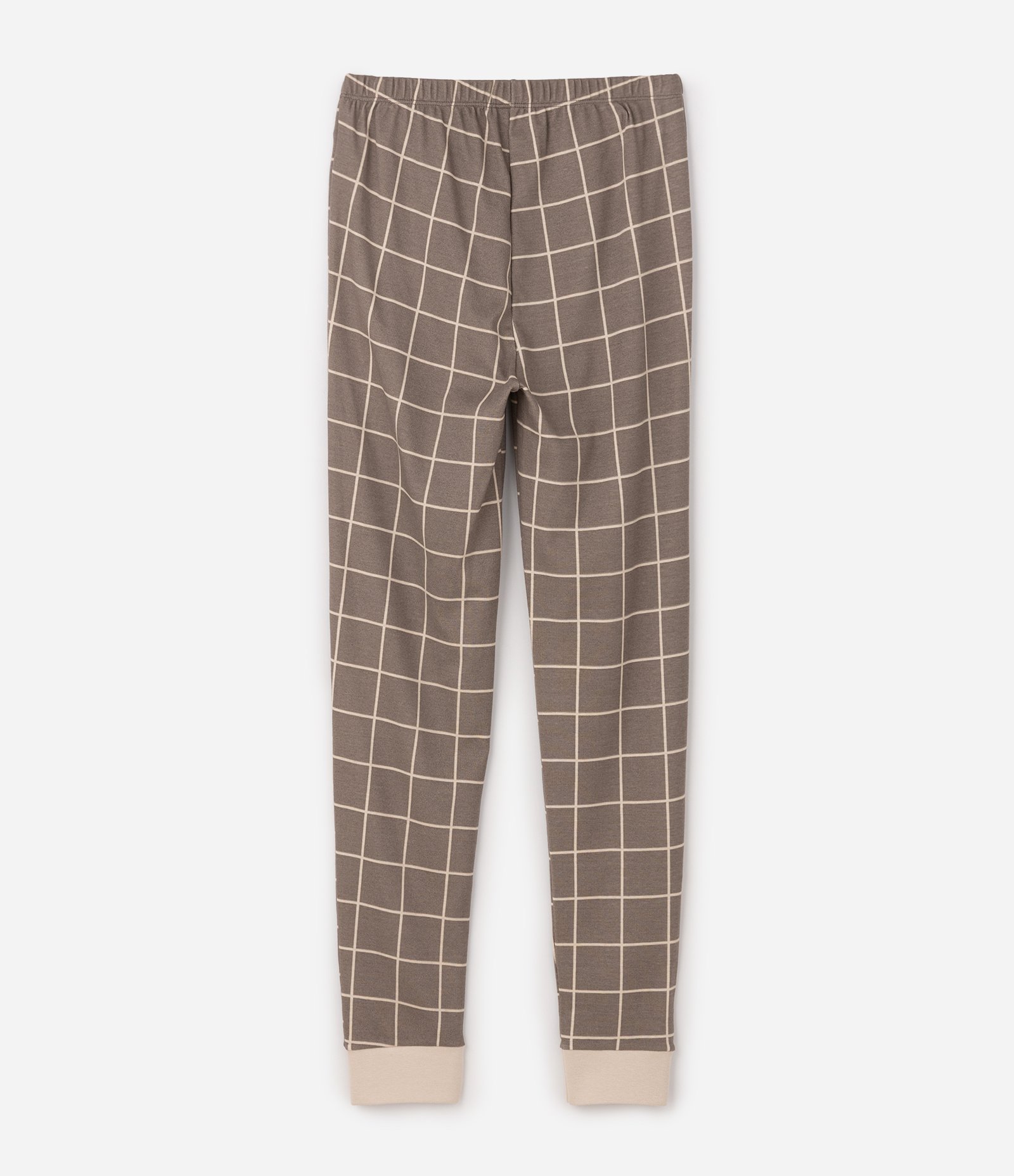 Pijama Longo Infantil com Estampa Dinossauro e Xadrez – Tam 5 a 14 Anos Marrom/Bege 6