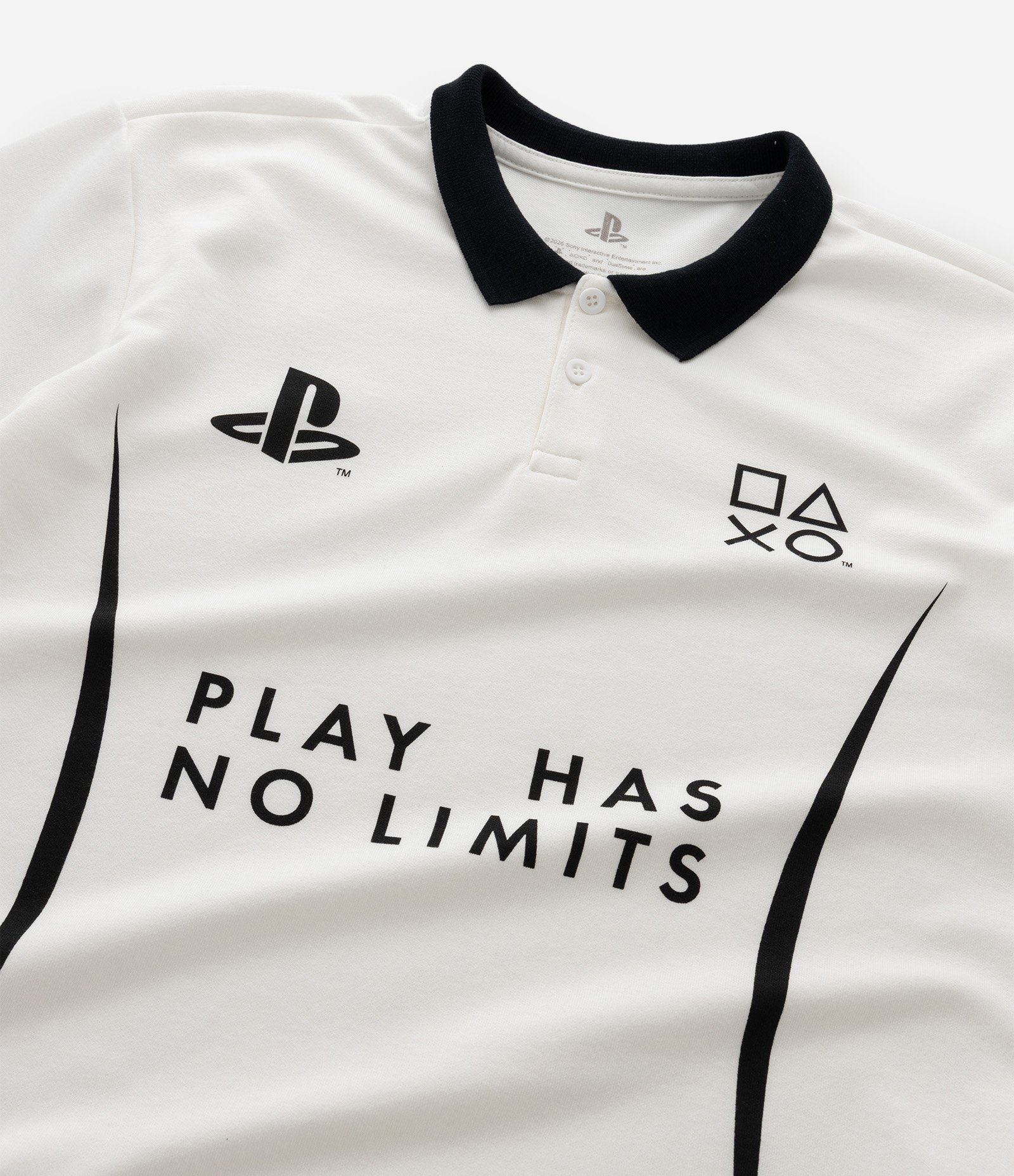 Camiseta Polo Infantil com Estampa PlayStation e Recortes – Tam 5 a 14 Anos Branco 5