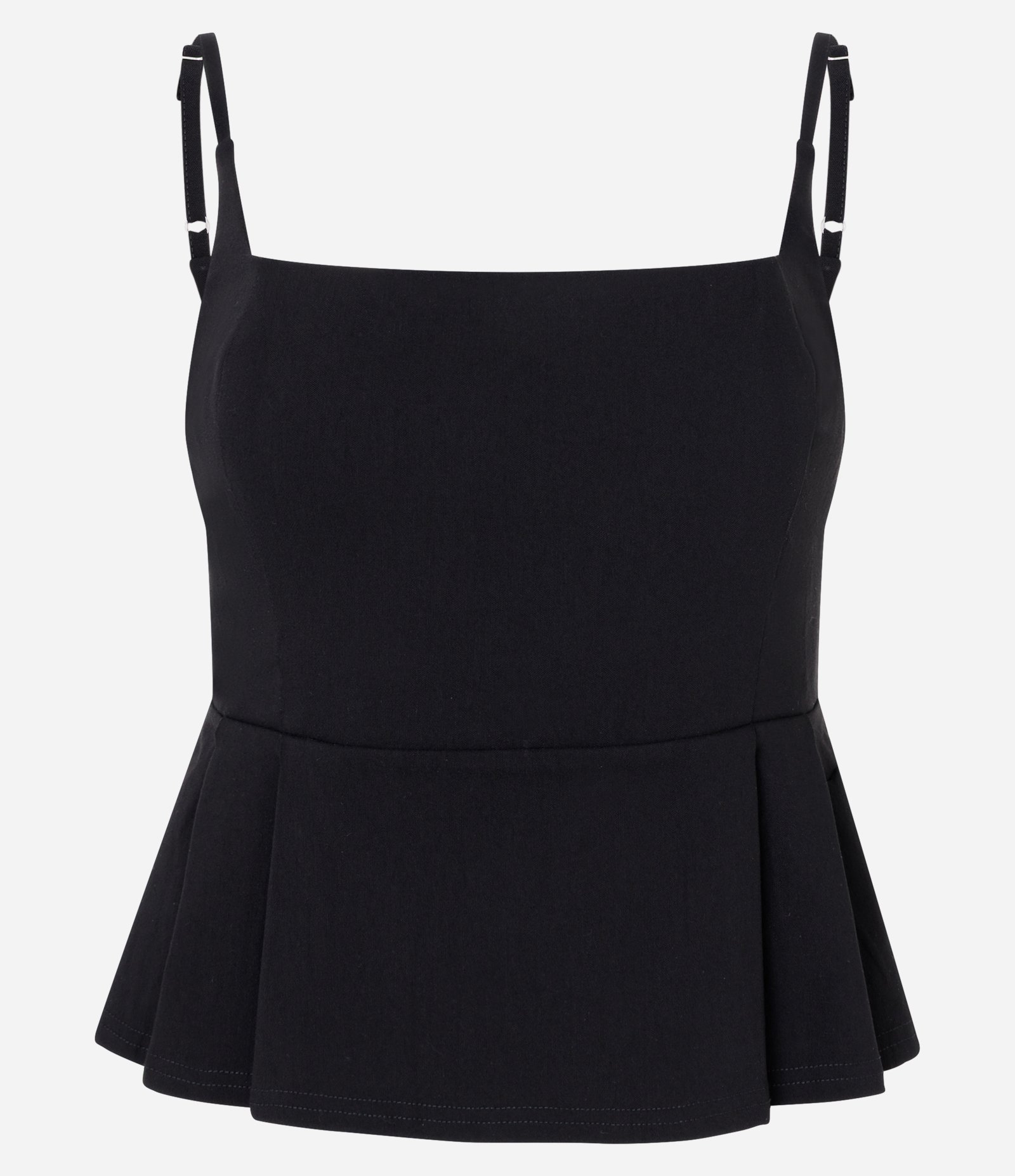 Blusa em Bengaline com Barra Evasê Preto 5