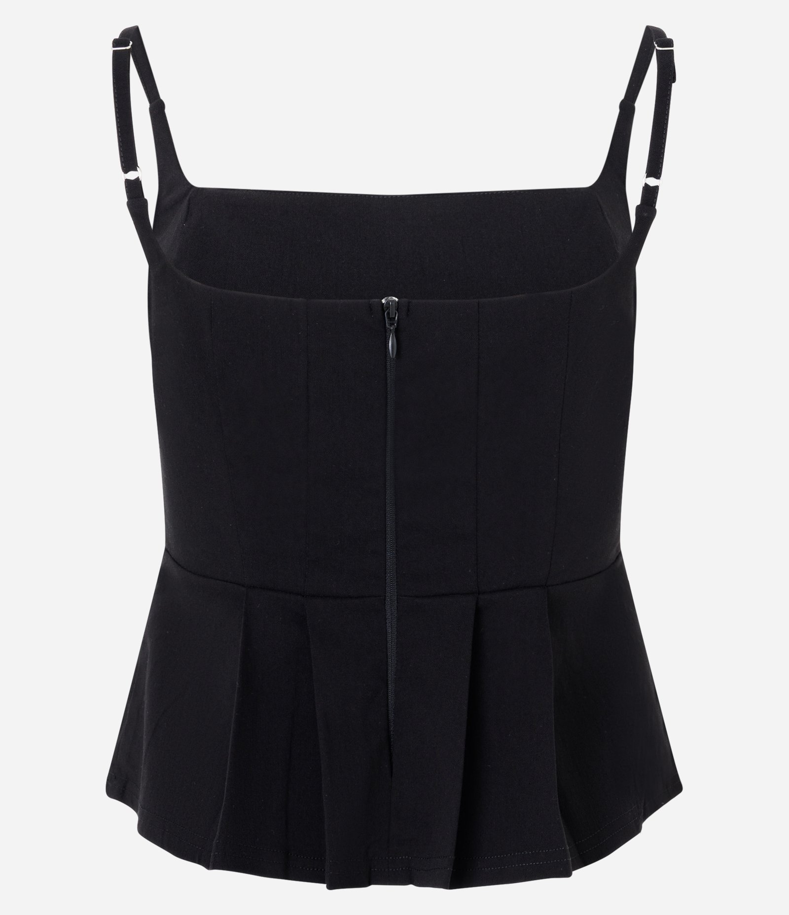 Blusa em Bengaline com Barra Evasê Preto 6