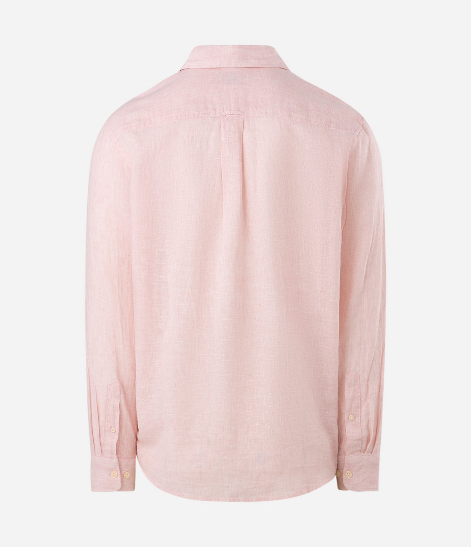 Camisa em Linho Crepe com Botões Frontais Rosa 6