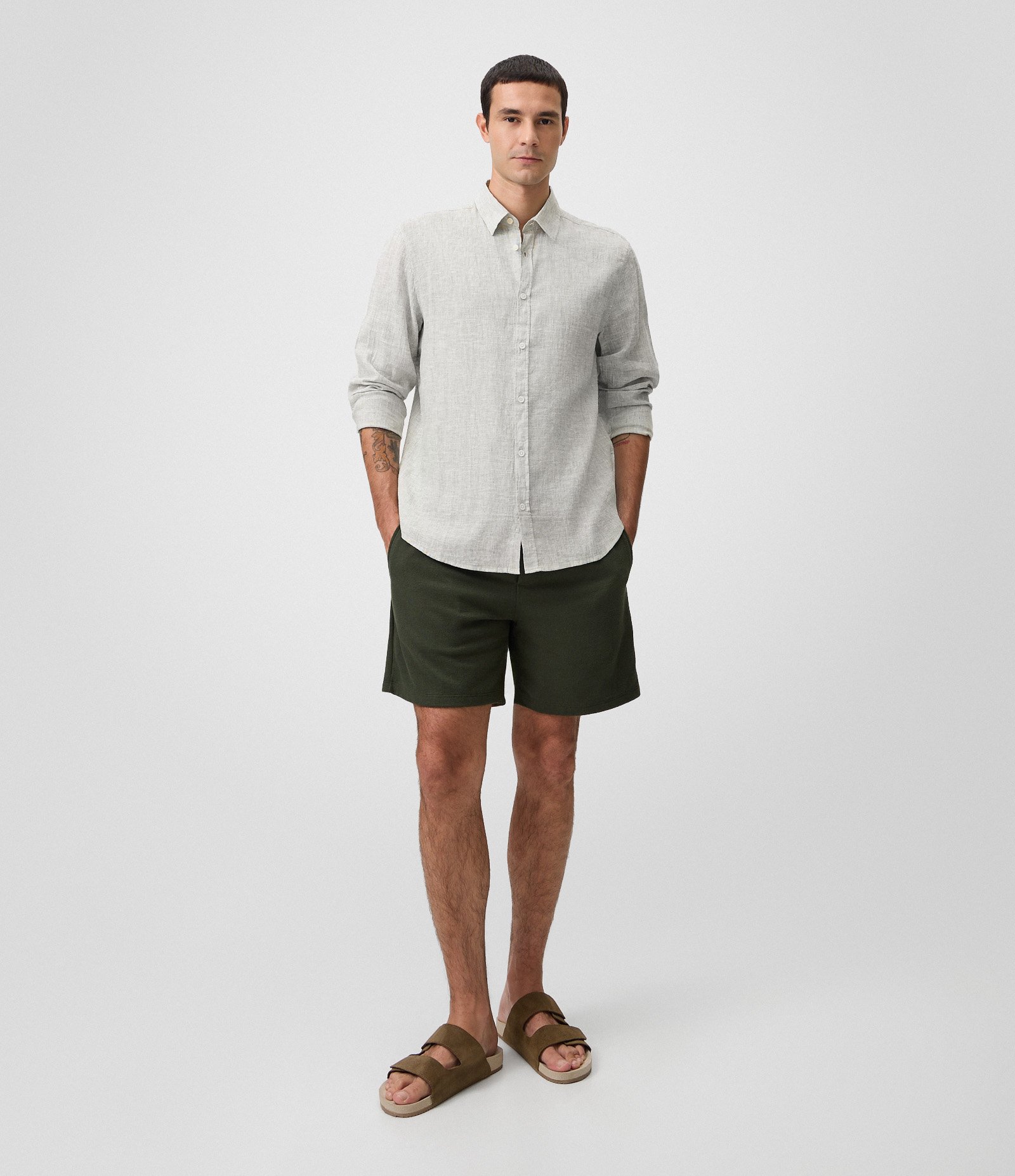 Camisa em Crepe com Botões Frontais Verde 2