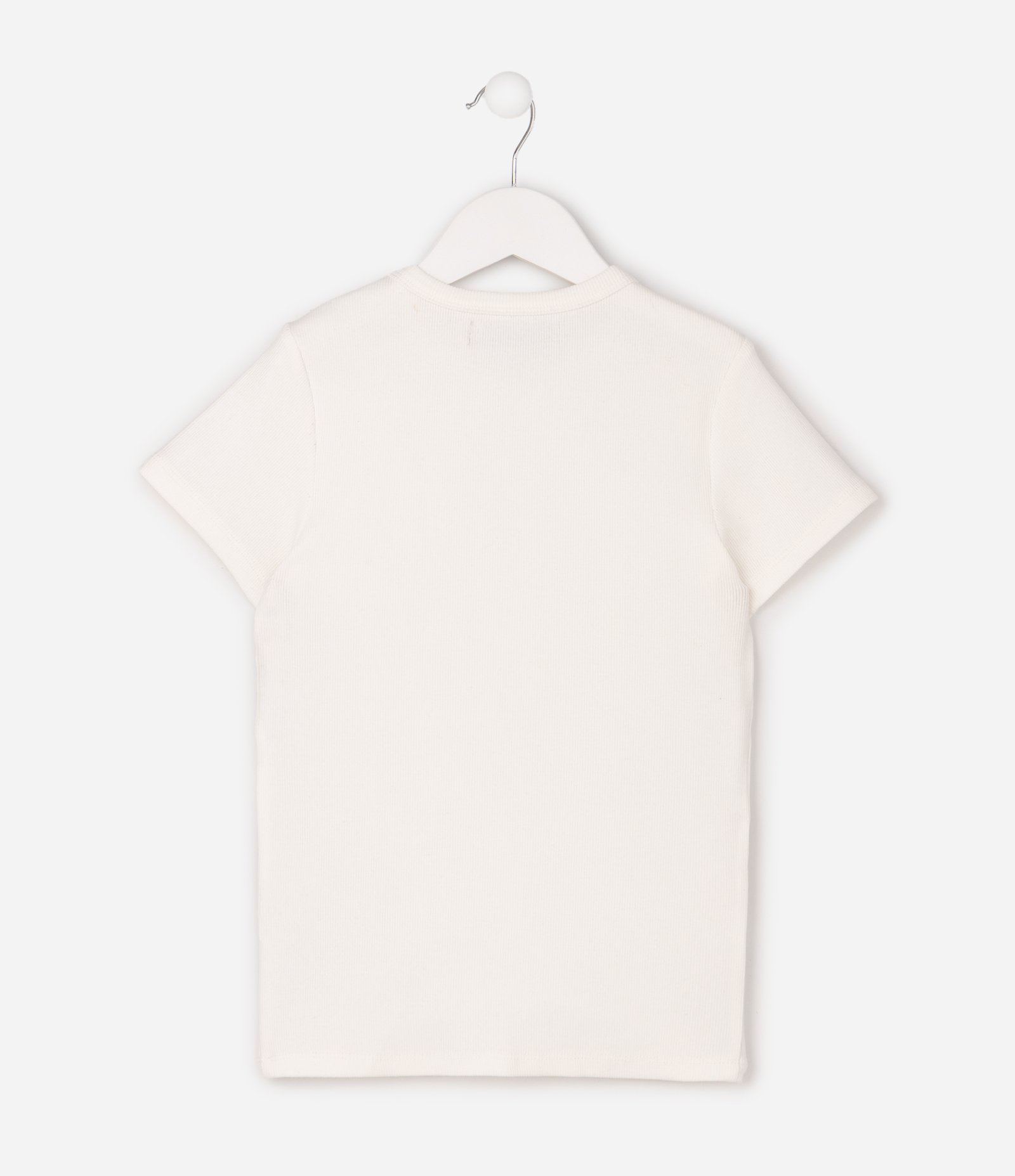 Camiseta Infantil em Algodão Floral com Bordados - Tam 5 a 16 Anos Off White 4