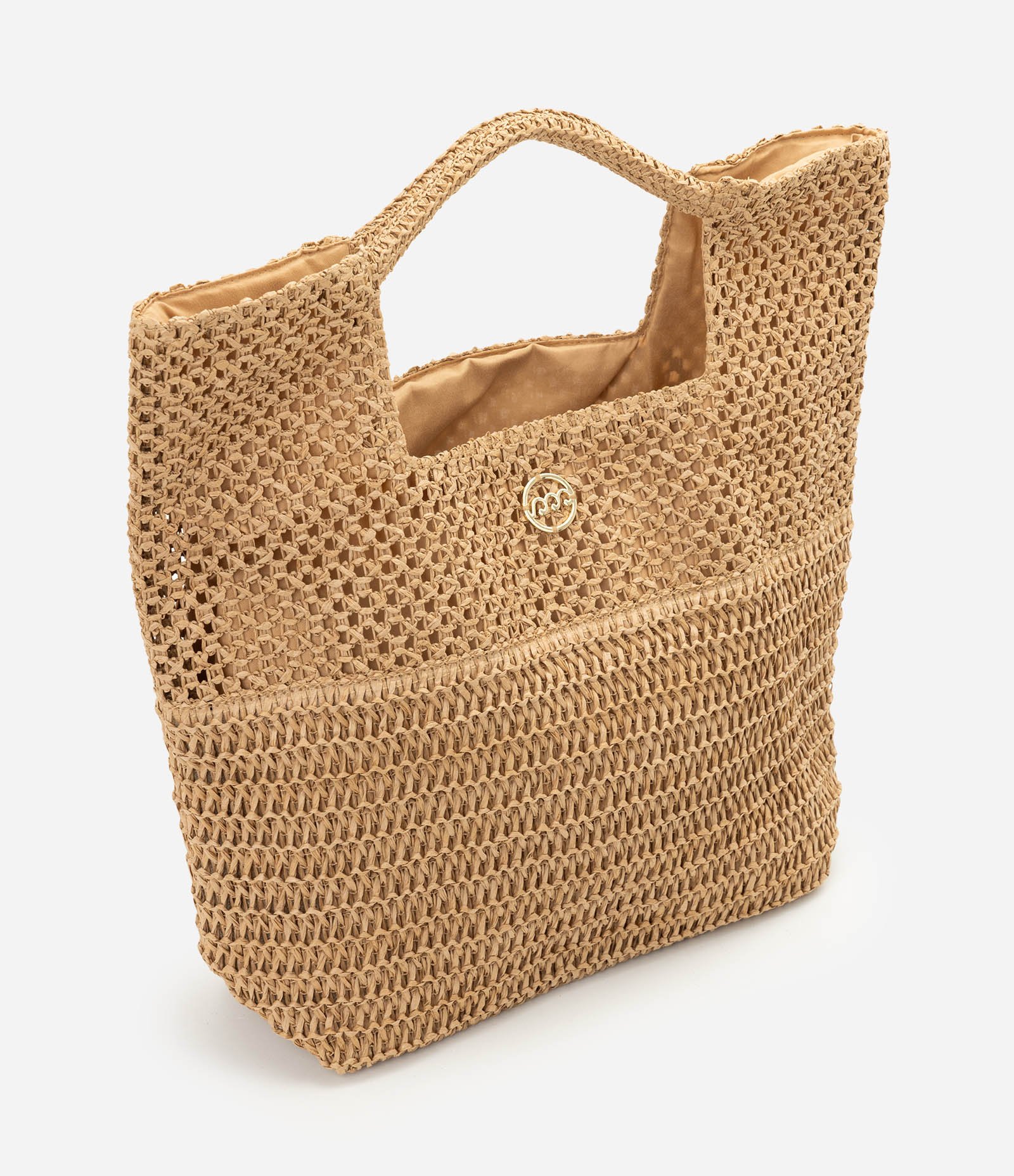Bolsa Retangular em Papel com Trama Artesanal Marrom 1