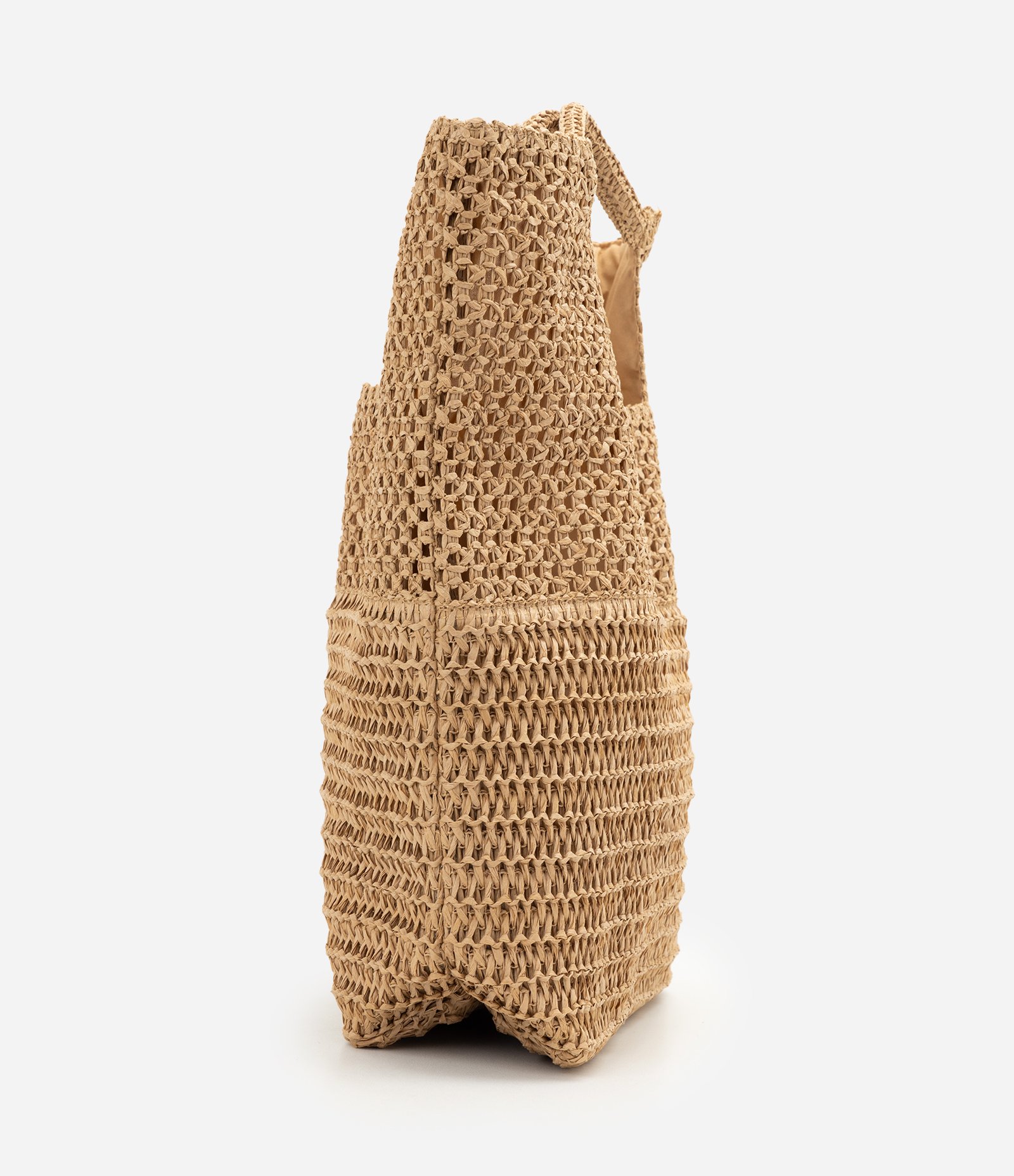 Bolsa Retangular em Papel com Trama Artesanal Marrom 2