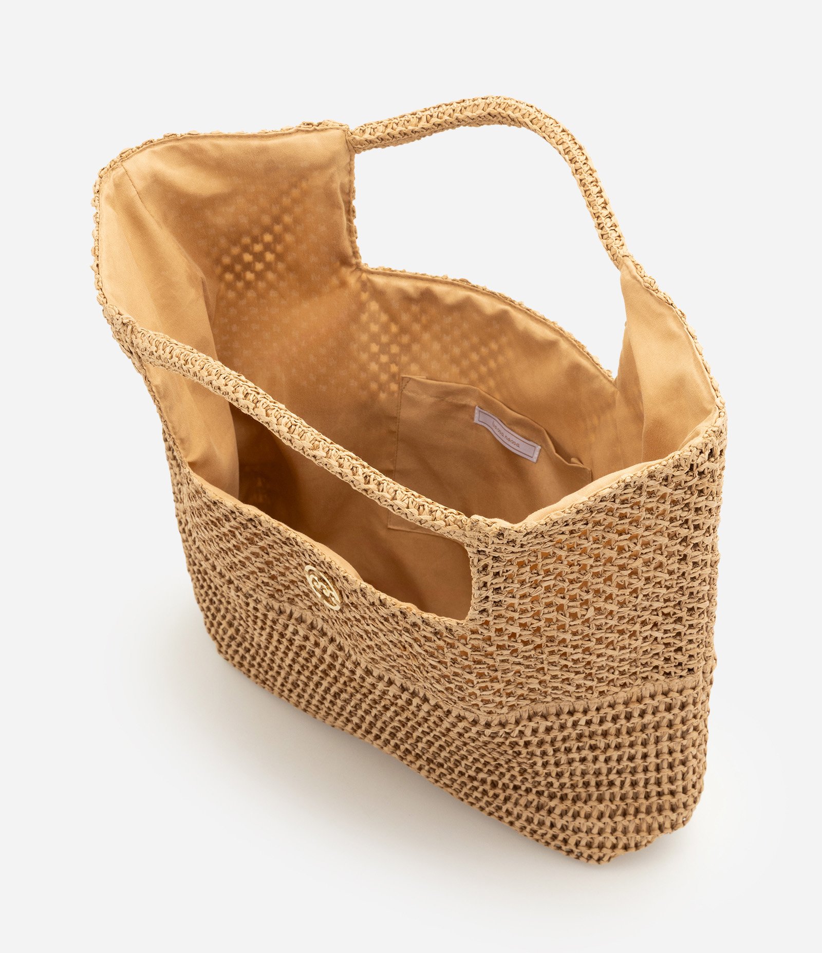 Bolsa Retangular em Papel com Trama Artesanal Marrom 5